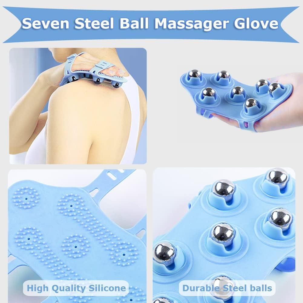 Herramientas de Masaje MUMUWIND - 7 Pelotas Espinosas y Rodillo