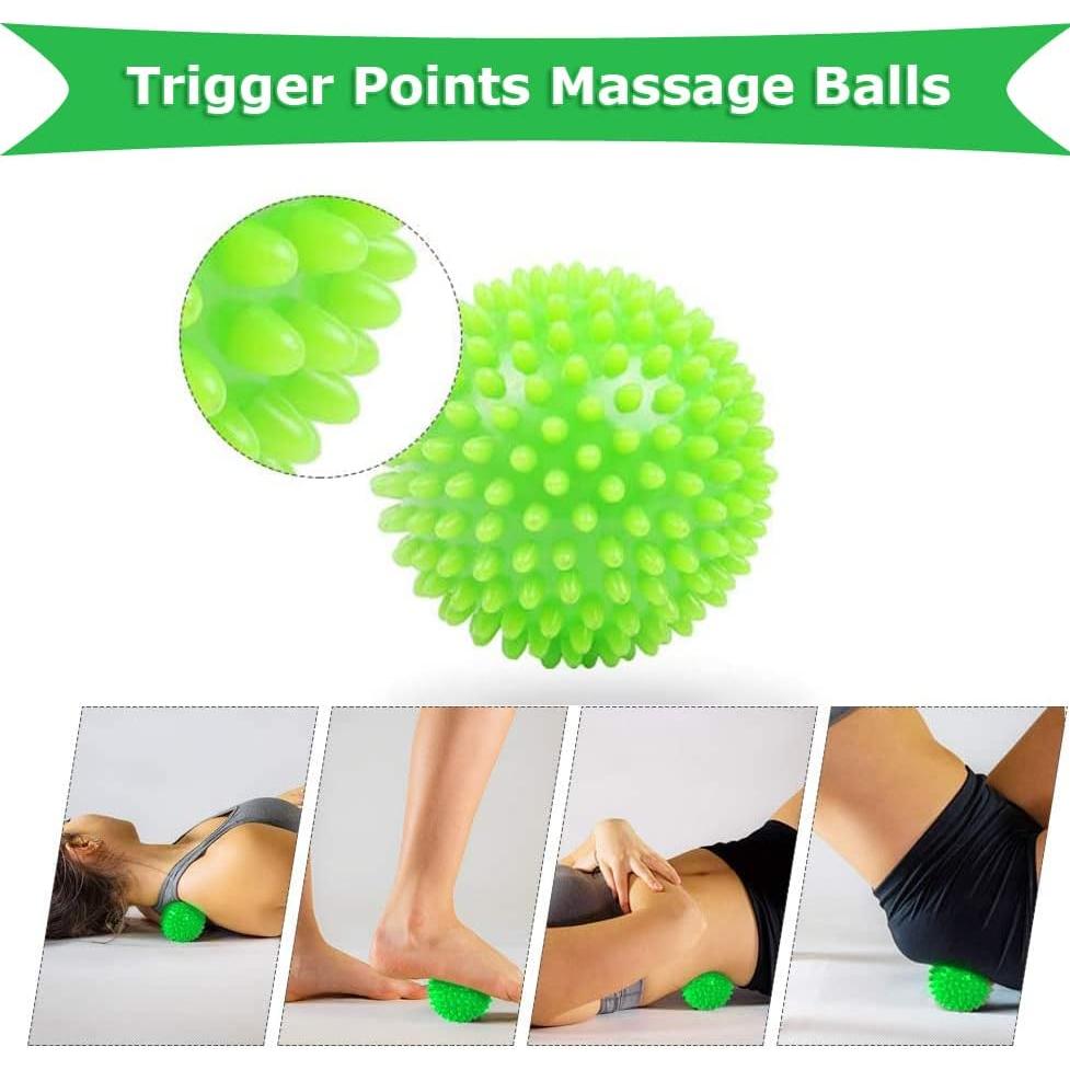 Herramientas de Masaje MUMUWIND - 7 Pelotas Espinosas y Rodillo