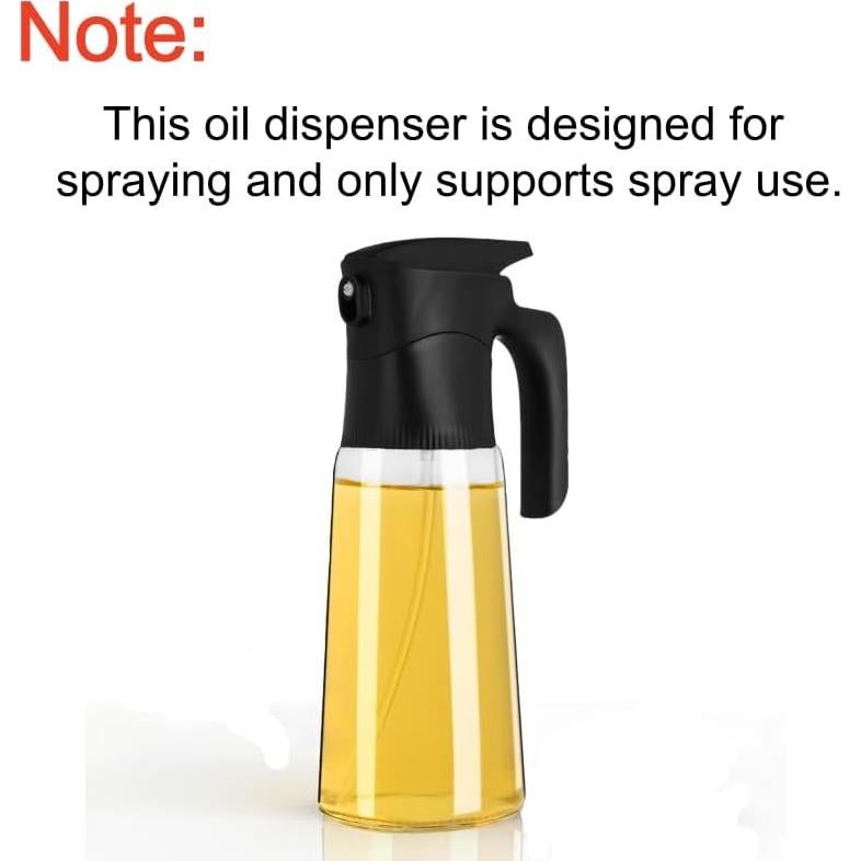 Botella Spray de Aceite de Oliva NYXVAULT 300ml Vidrio Negro