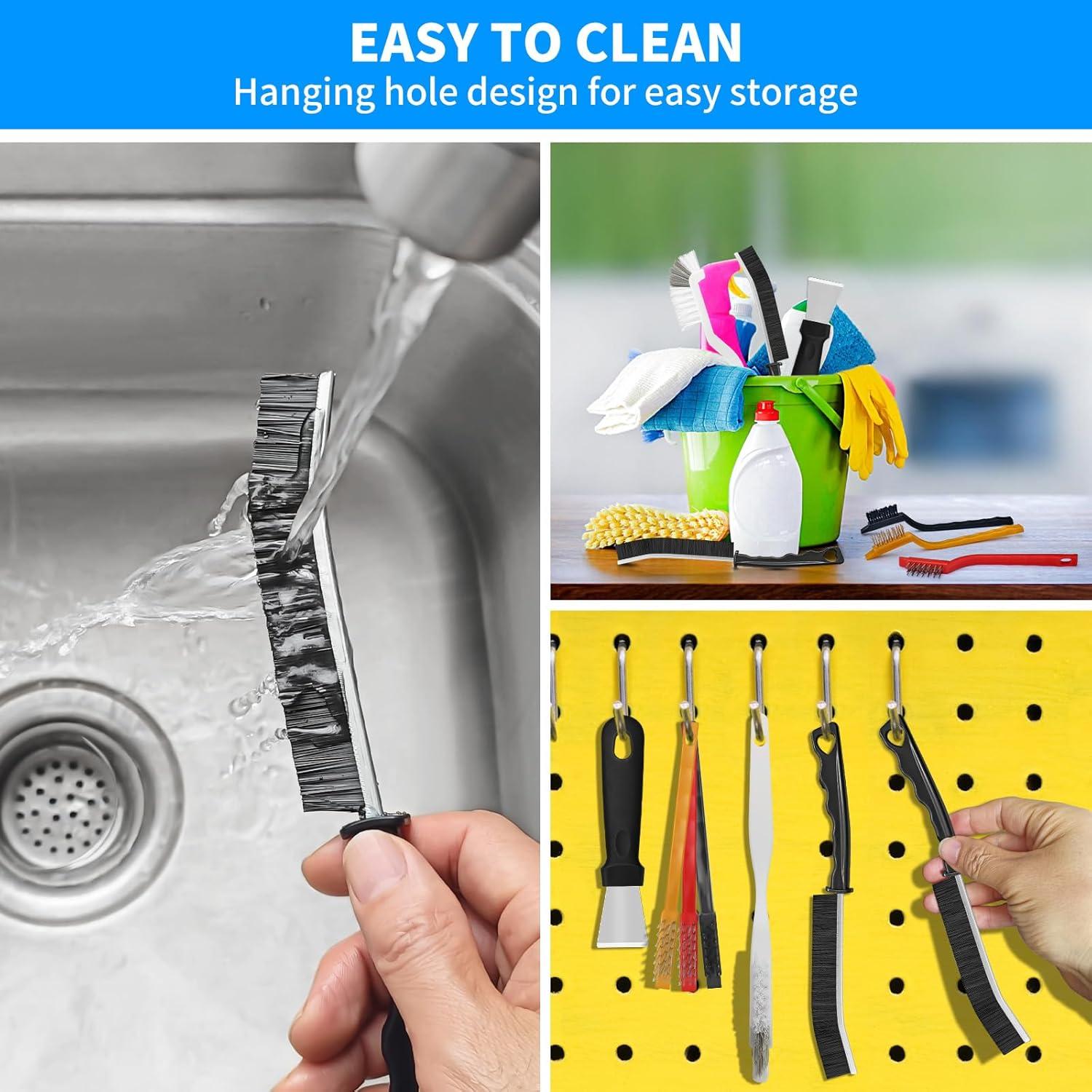 Juego de Cepillos de Limpieza 4TH - 12 Piezas para Rincones