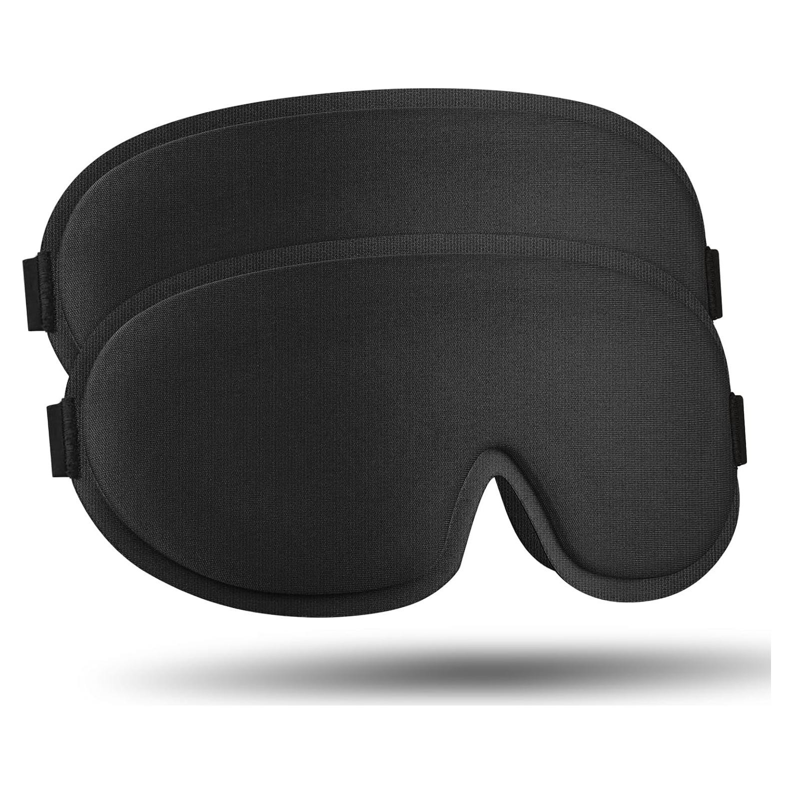 Paquete de 2 Máscaras de Sueño 3D Vanjua, Bloqueo Total de Luz