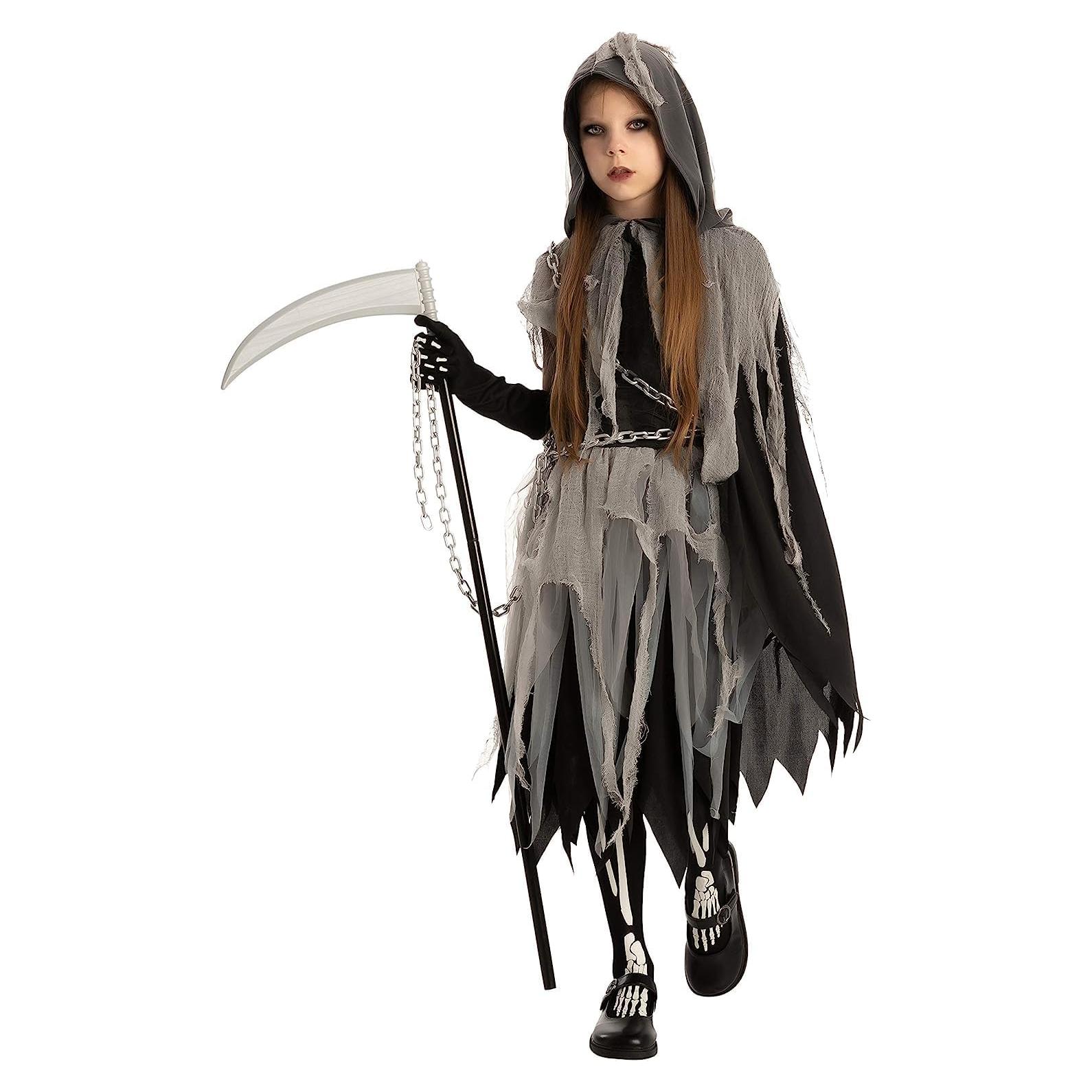 Disfraz de Grim Reaper Niñas Joyin.inc con Guantes y Medias