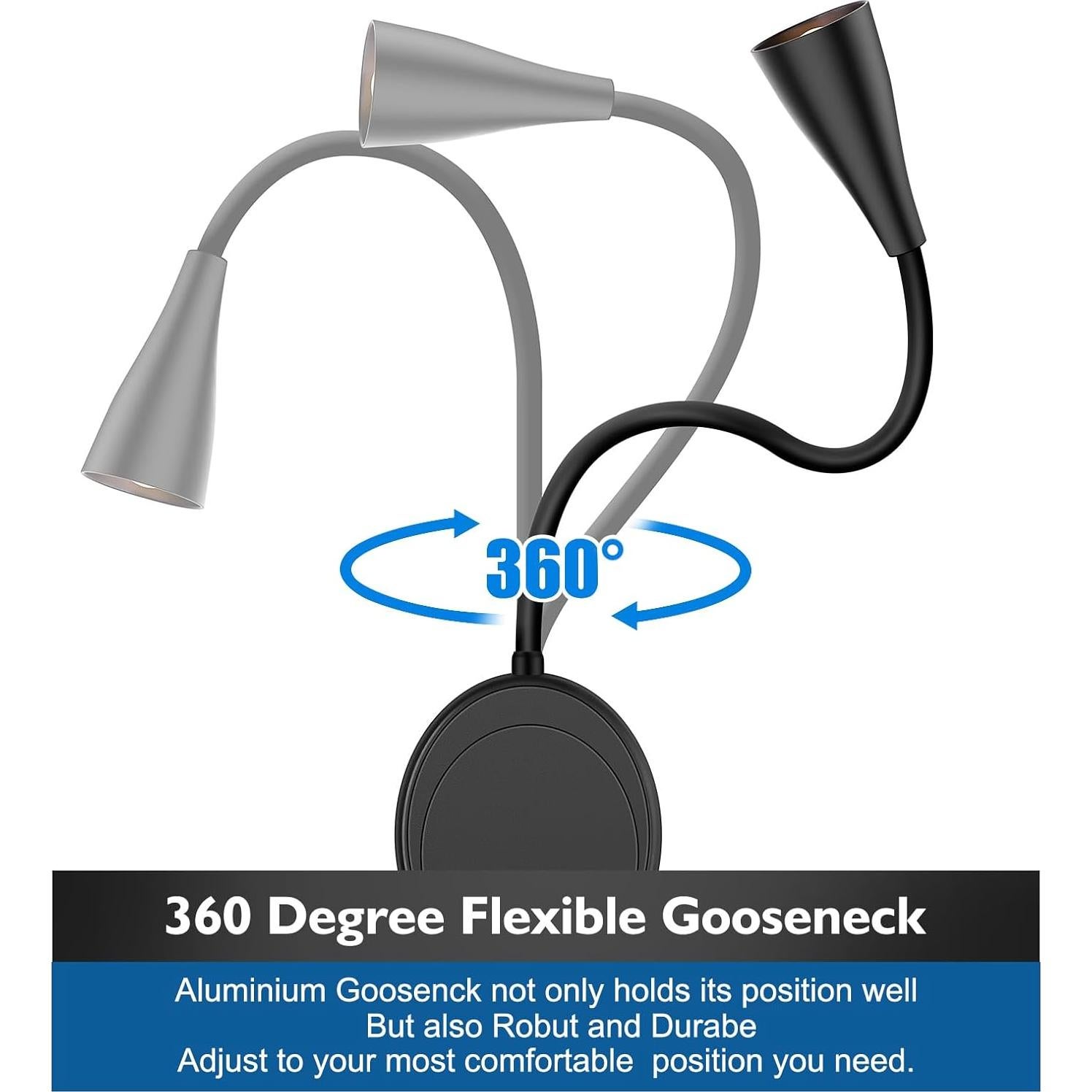 Aplique de pared ONELEJA con enchufe y USB, luz regulable 5 colores