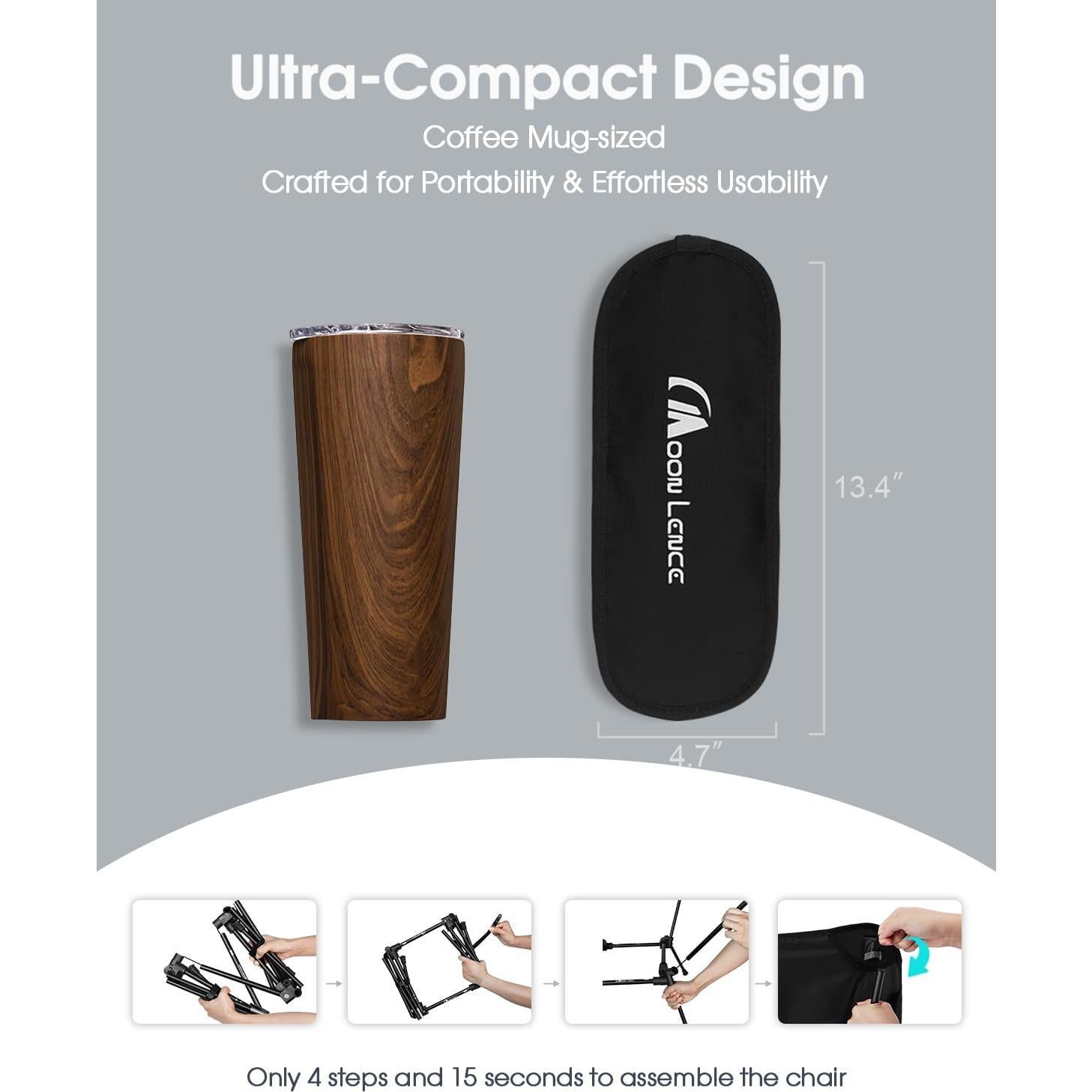 Silla de Camping MOON LENCE CH21-1PC-OLD Ultraligera 181 kg