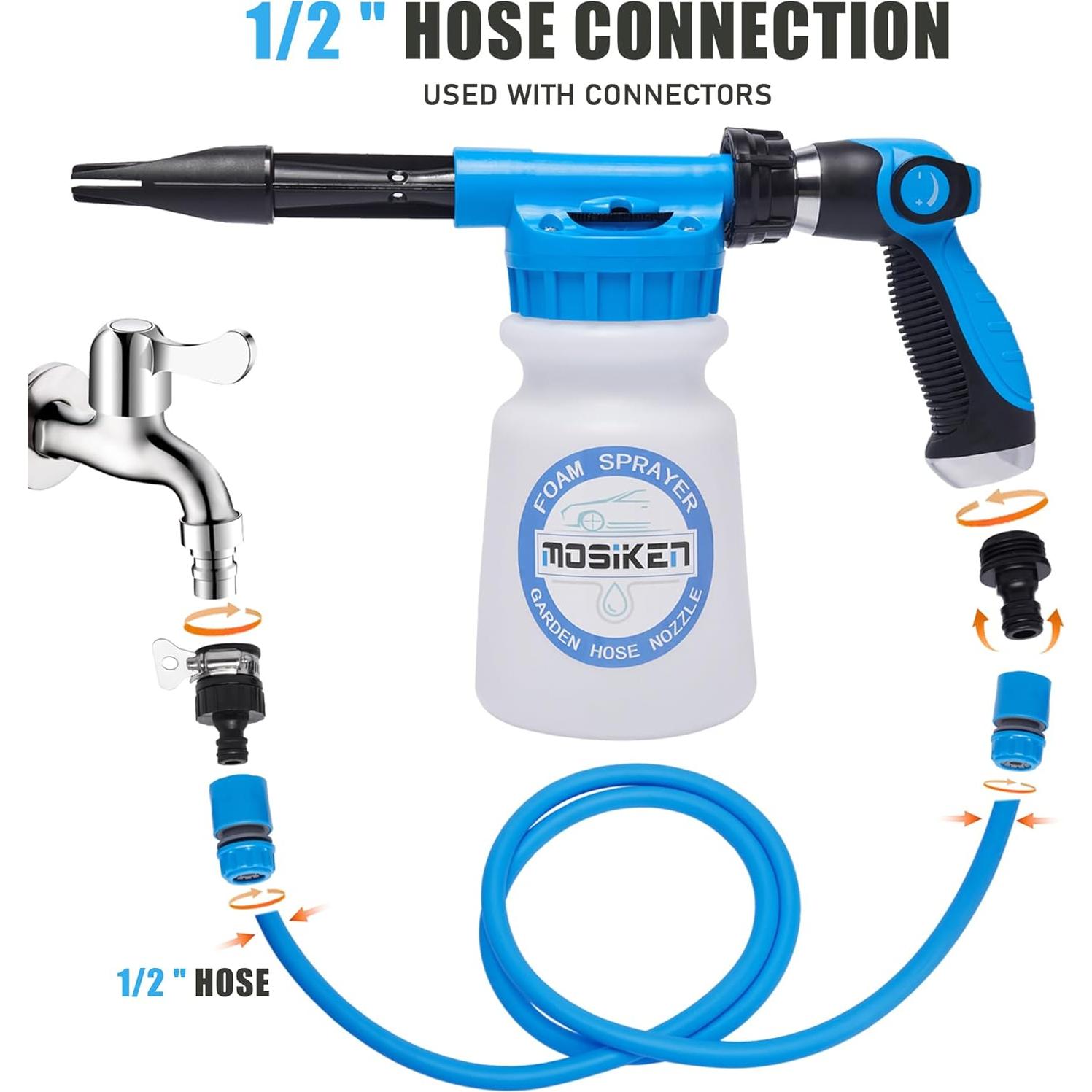 Kit de Rociador de Espuma MOSIKEN para Lavado de Coches 1000ml