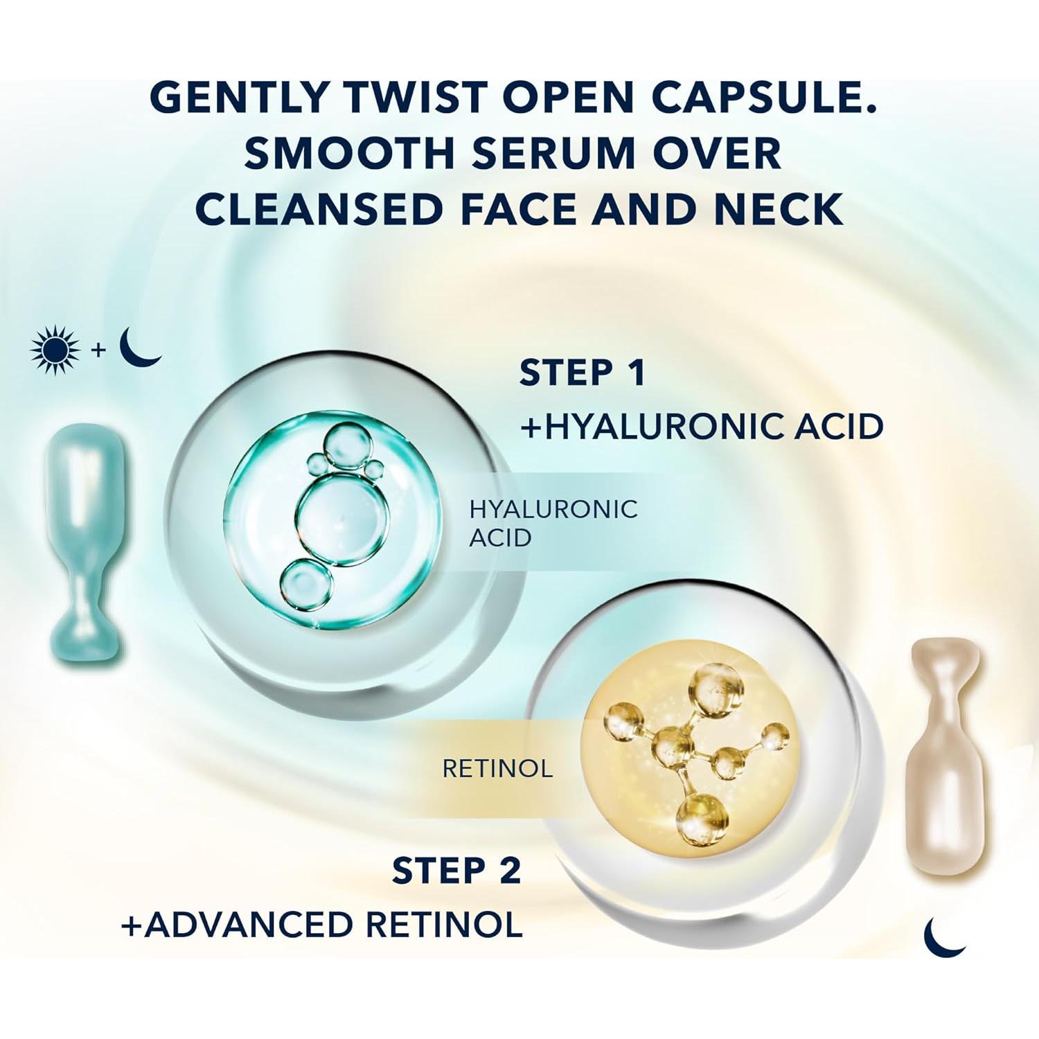 Cápsulas de Suero Nocturno RoC Ácido Hialurónico 30 CT