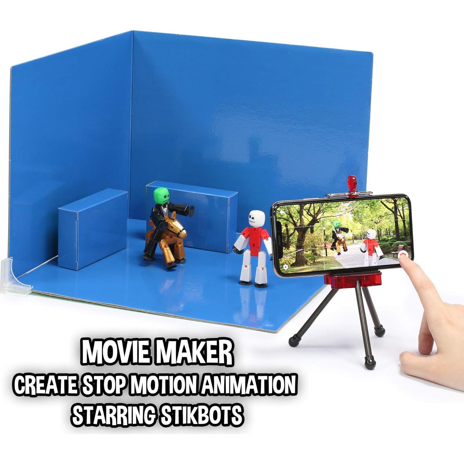 StikBot Zanimation Studio con Caballo y Soporte - 427g