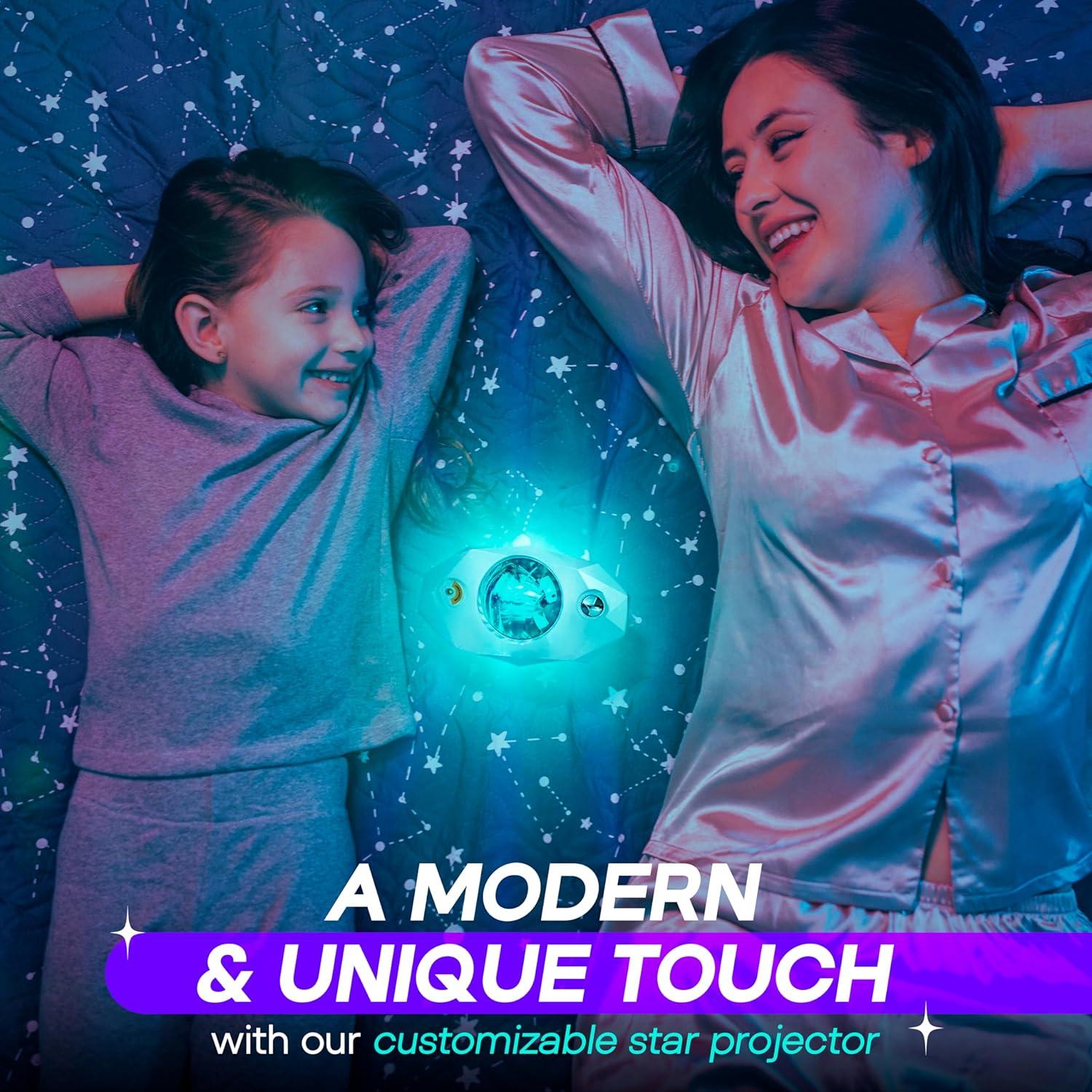 Proyector de Luz Galáctica Cosmocast - Aurora Boreal y Luna