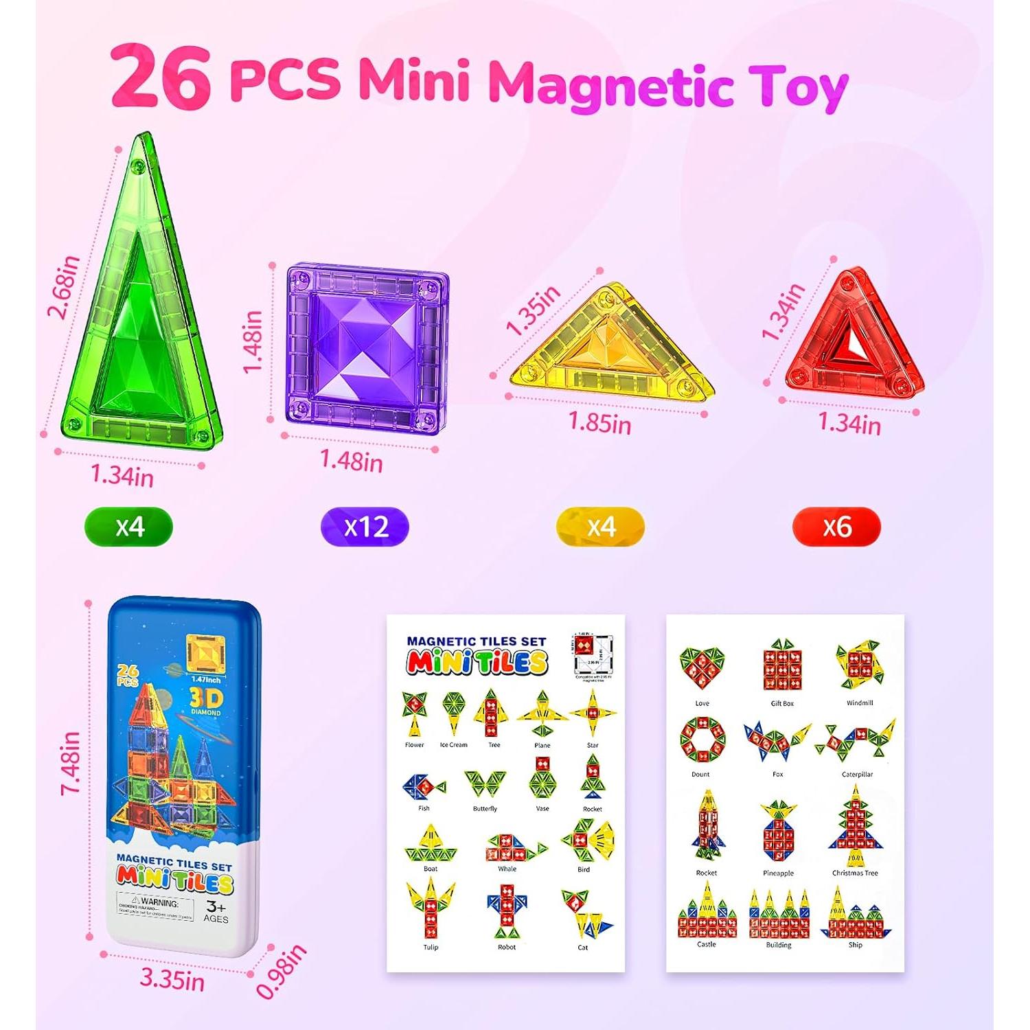 Mini Azulejos Magnéticos Dakomoda 26PCS para Niños - Juguete Educativo