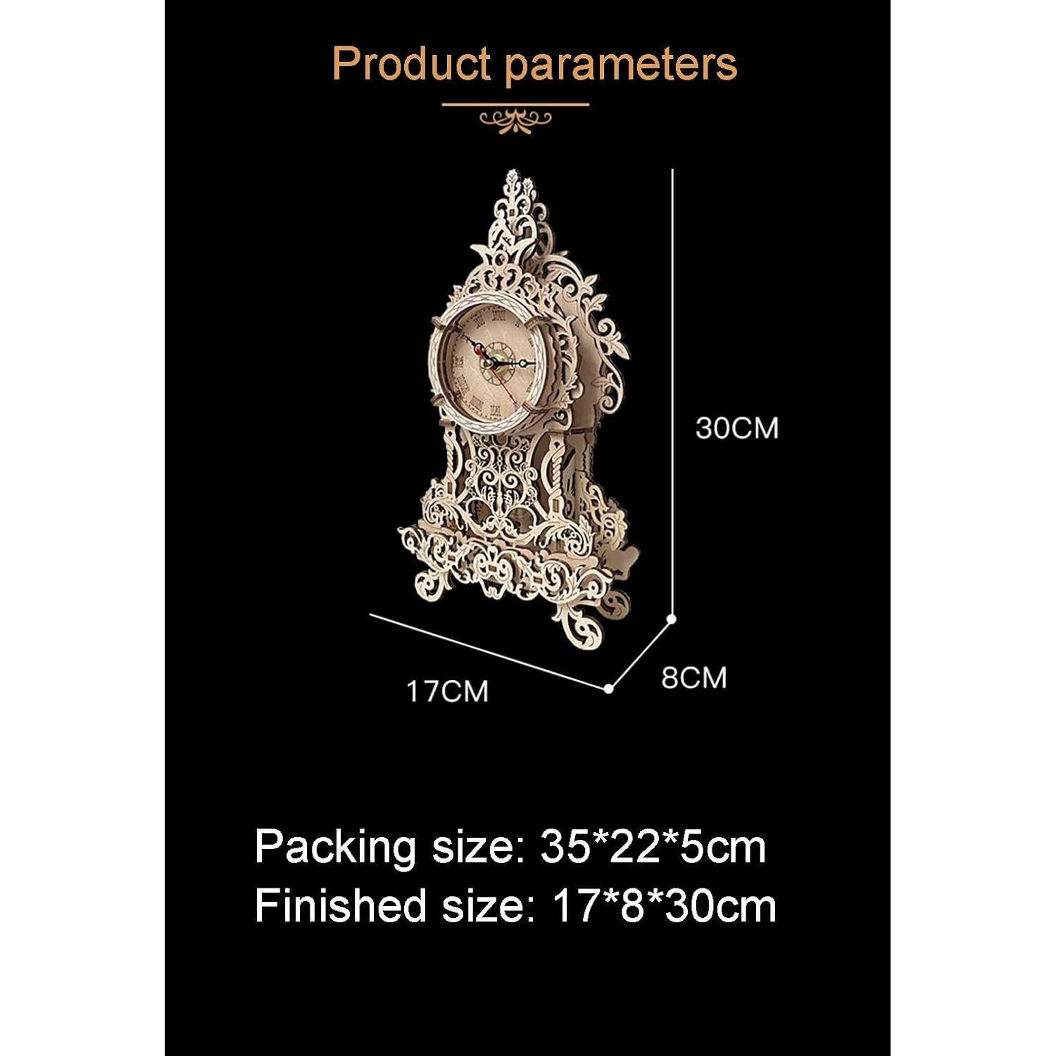 Rompecabezas de Reloj de Madera 3D DIY - T707d