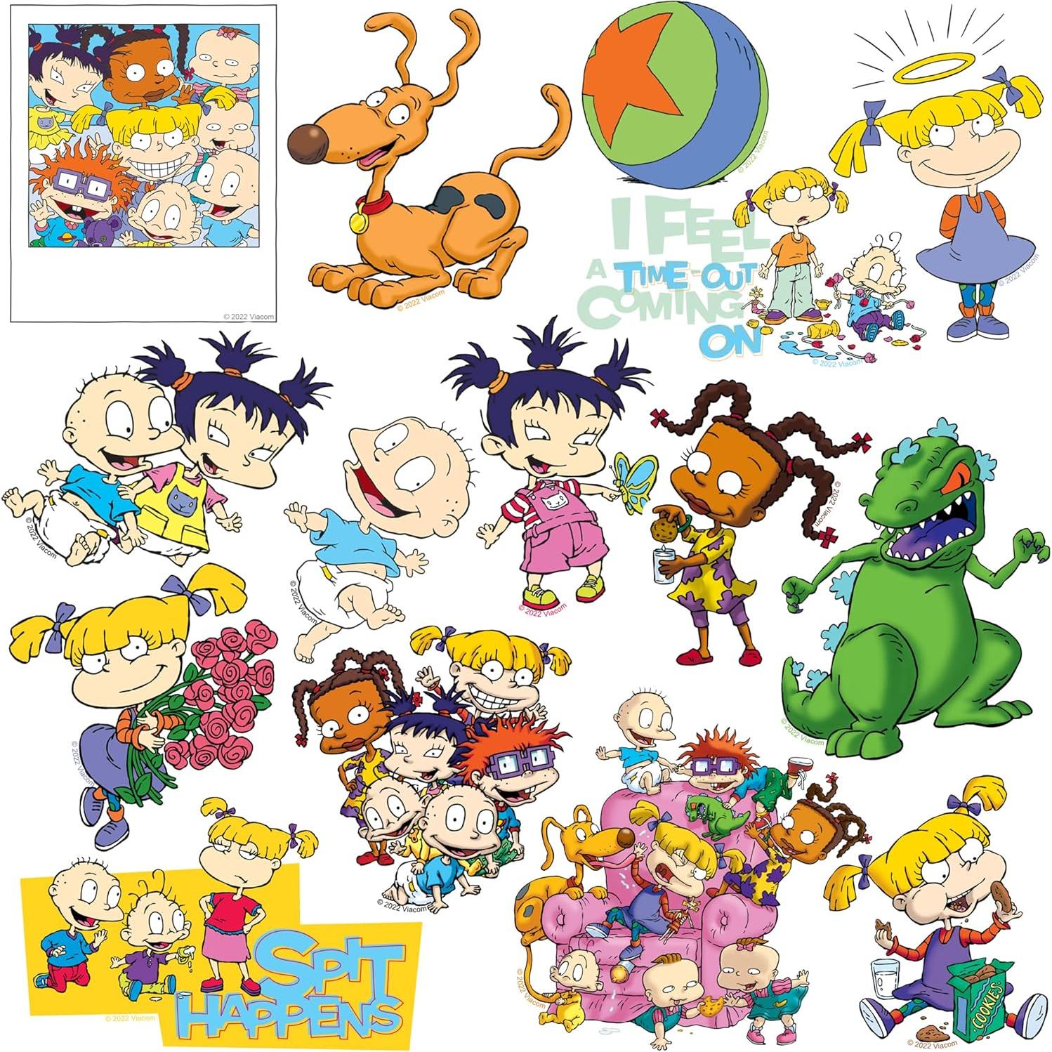 Calcomanías Rugrats Corte Troquelado Vinilo 50 Unidades