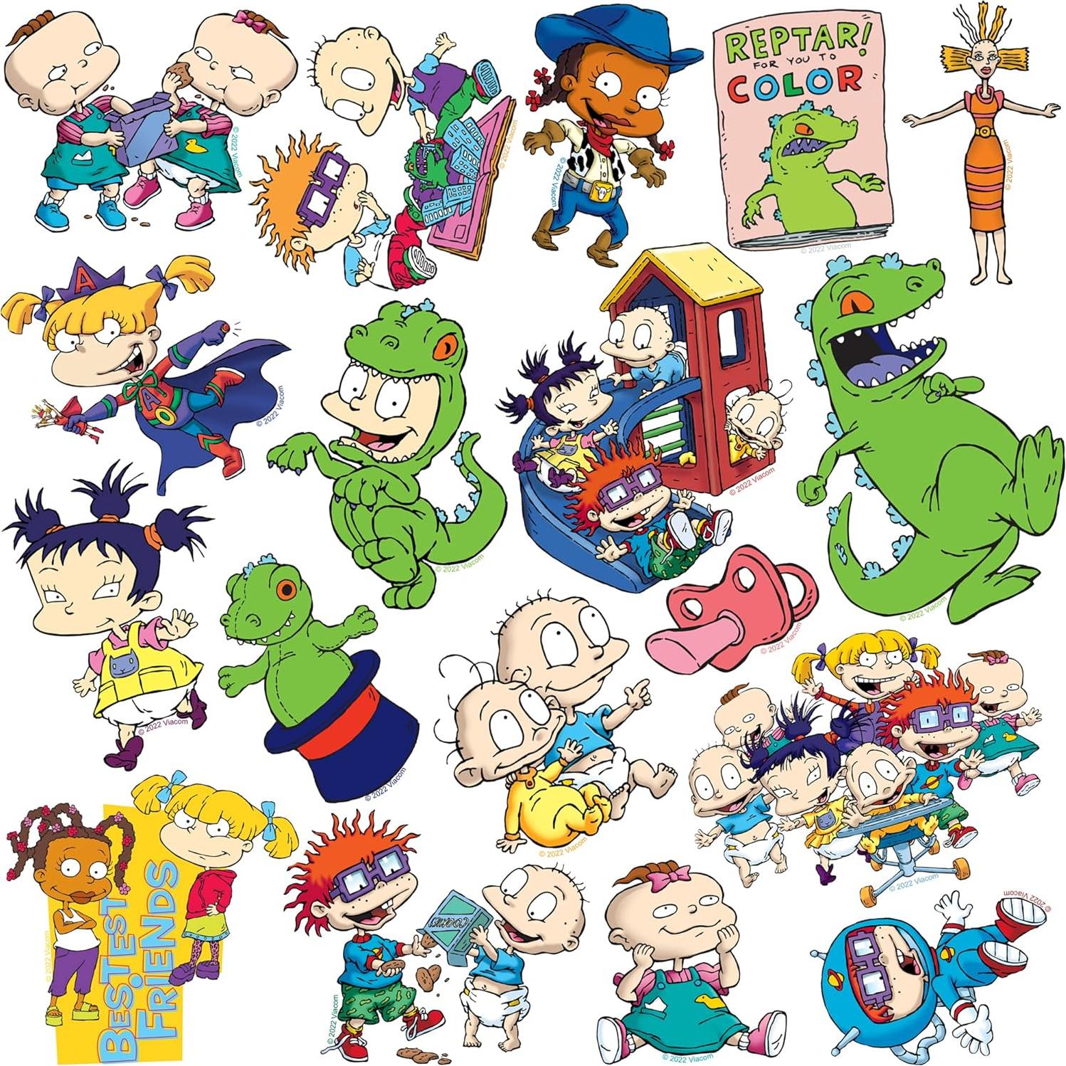 Calcomanías Rugrats Corte Troquelado Vinilo 50 Unidades