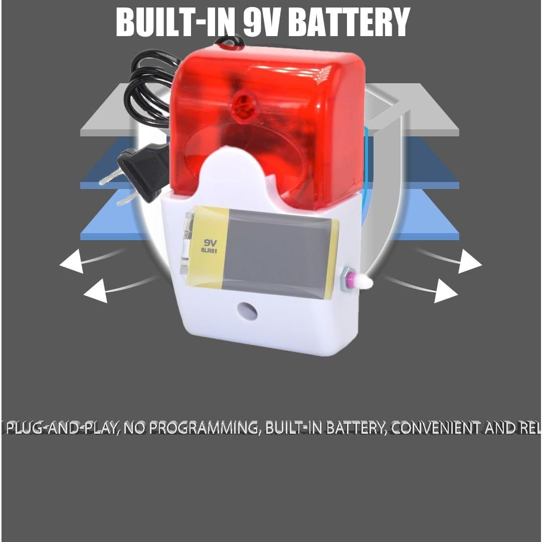 Alarma de Corte de Energía Lelukee 120Db Ajustable con Luz