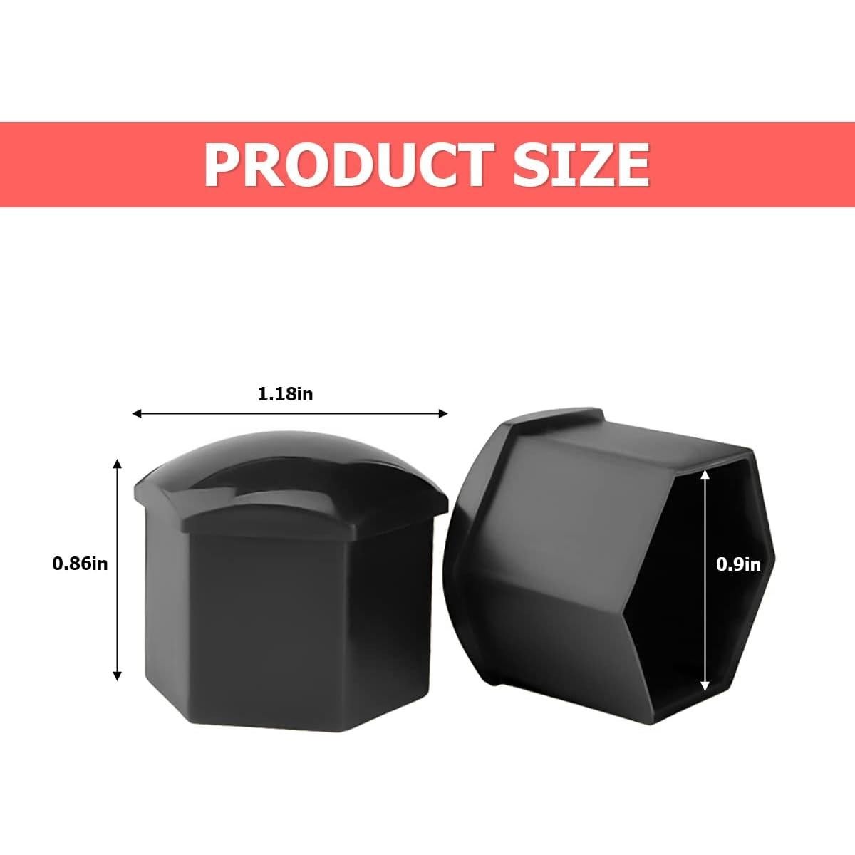 Cubiertas de Tuercas de Rueda AICEL 20pcs 1.88cm Antirrobo