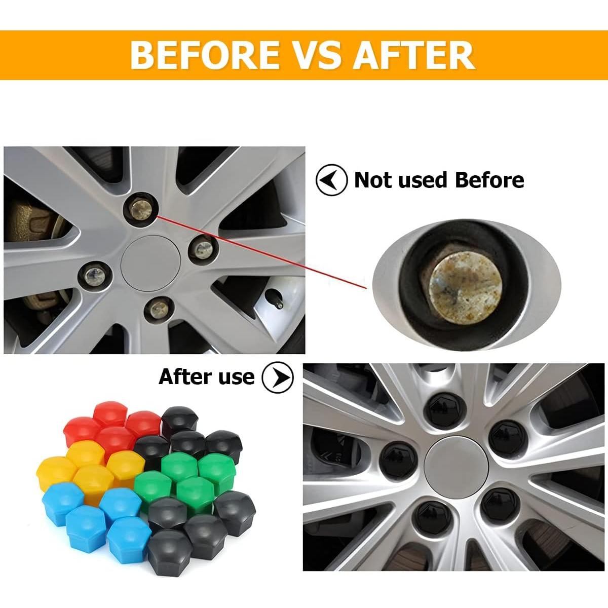 Cubiertas de Tuercas de Rueda AICEL 20pcs 1.88cm Antirrobo