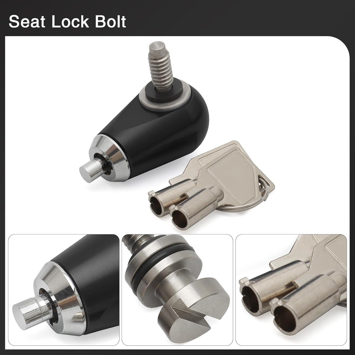 Tornillo de bloqueo de asiento antirrobo Daklvng 1/4-20 para Harley 1996-2024