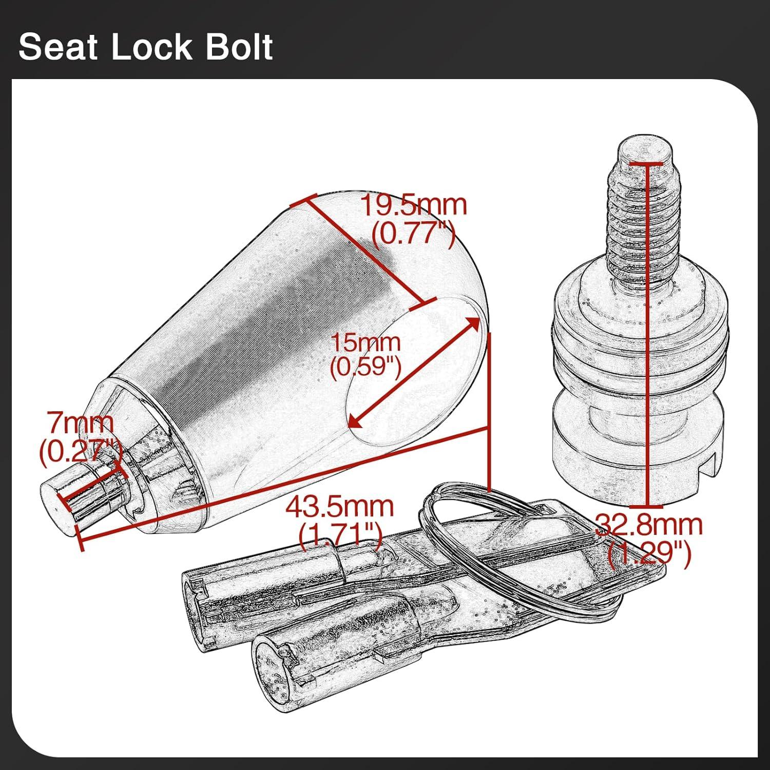 Tornillo de bloqueo de asiento antirrobo Daklvng 1/4-20 para Harley 1996-2024