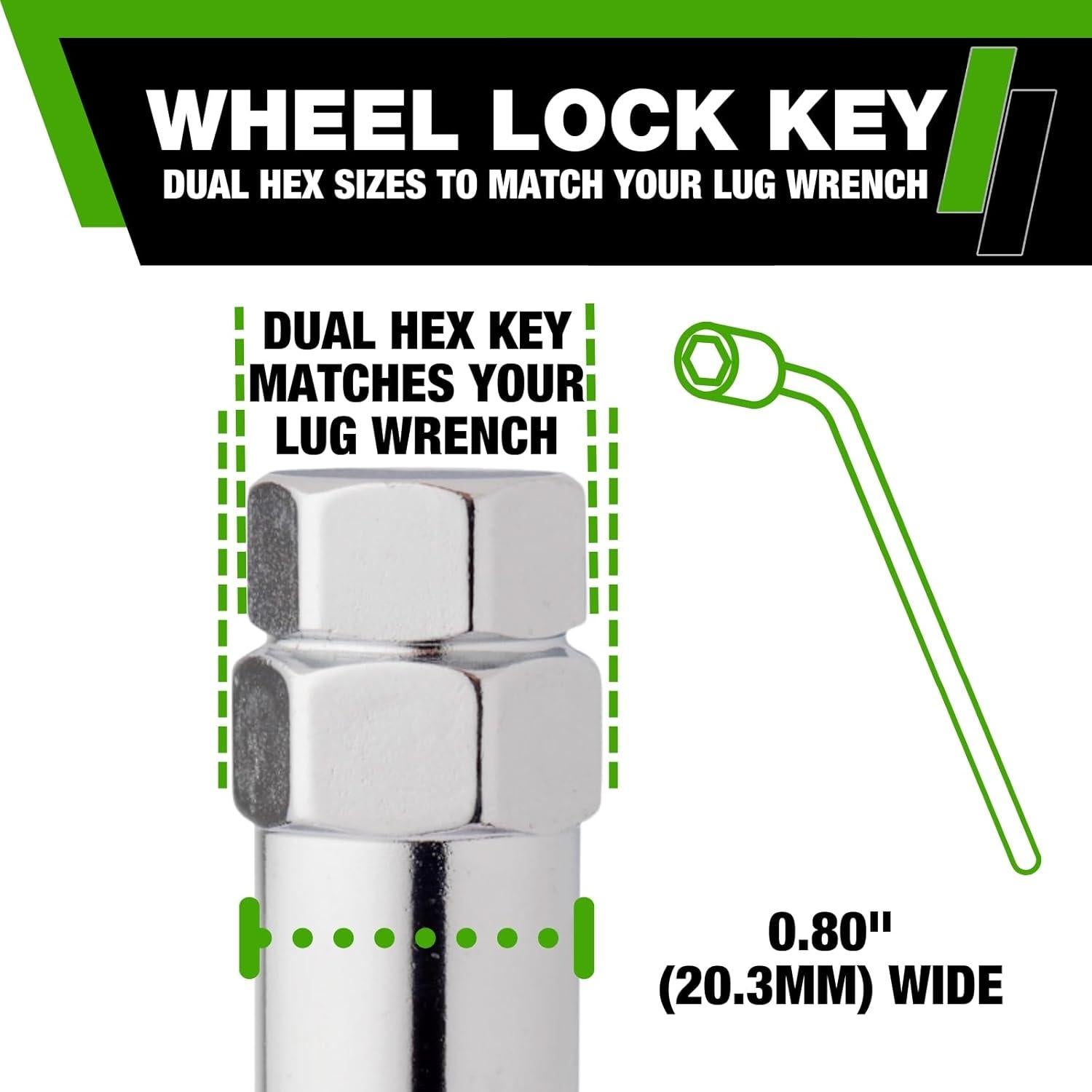 Tuercas de Seguridad DPAccessories M12x1.50 Cromadas - Juego 4