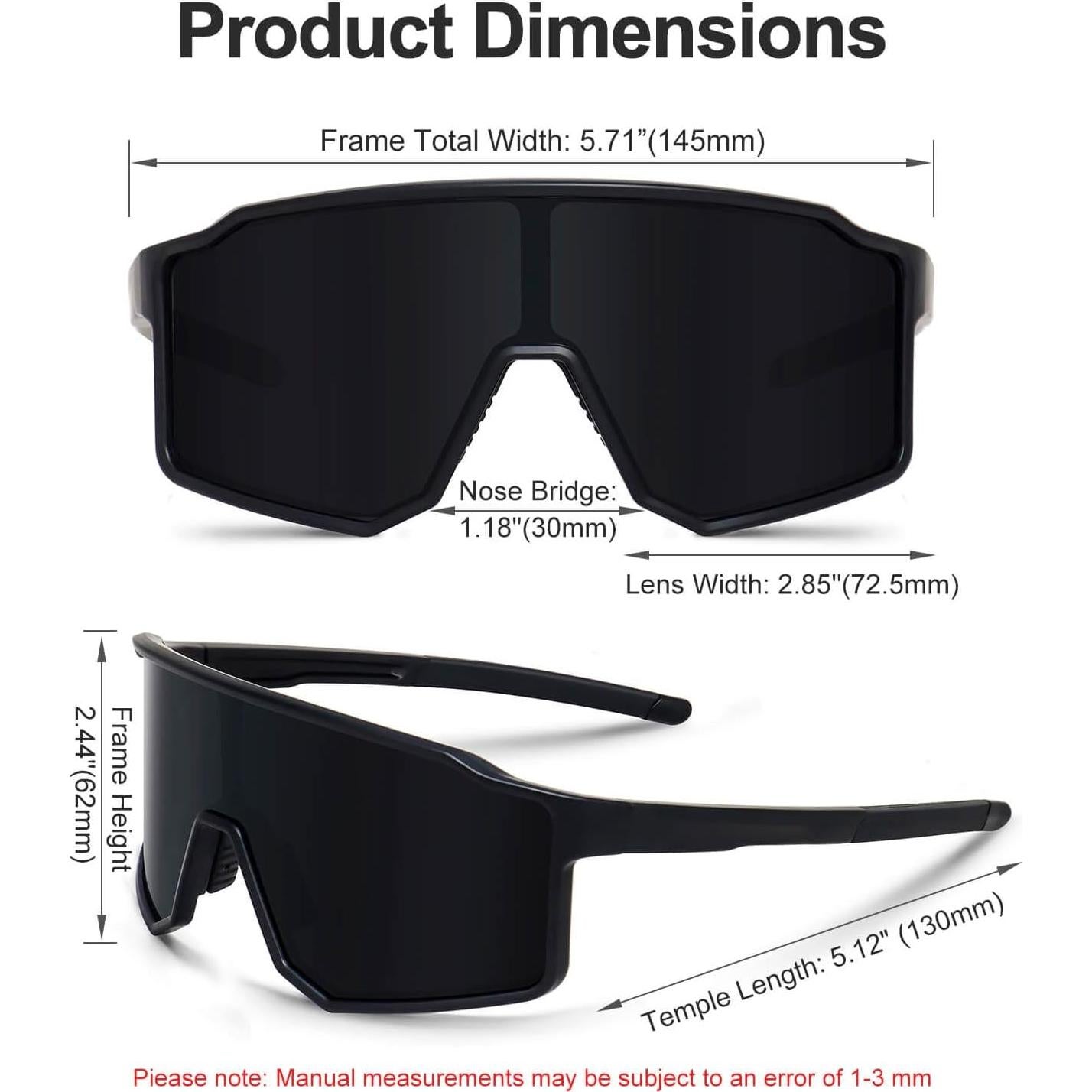 Gafas de sol deportivas polarizadas AVV UV400 - Negro