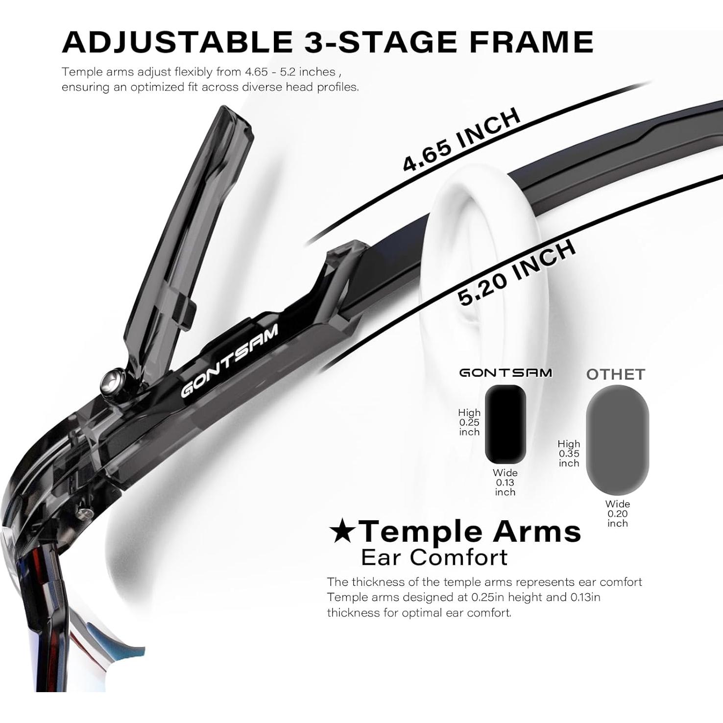 Gafas de sol fotocromáticas GONTSAM UV400 para ciclismo y deportes
