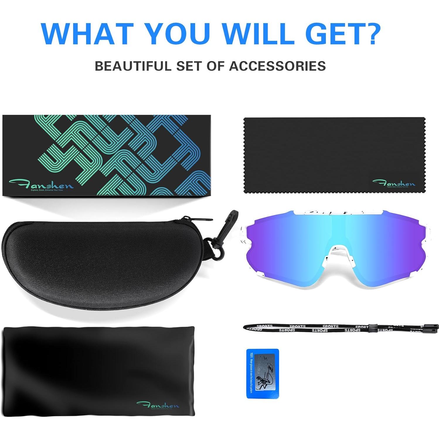 Gafas de sol deportivas polarizadas Fanshen UV400 para hombres