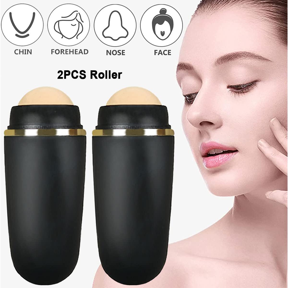 Set 2 Rodillos Faciales Volcánicos Absorbentes de Aceite Ngup Ray