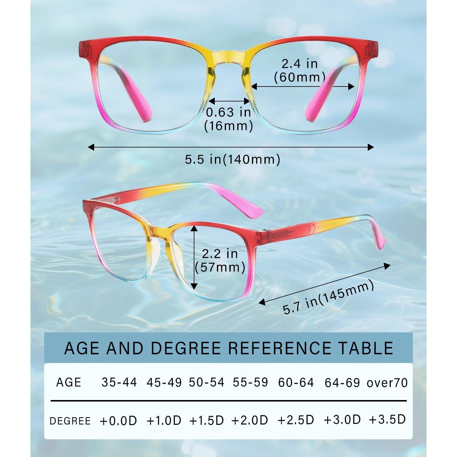 Gafas de lectura progresivas con filtro luz azul - 3 piezas