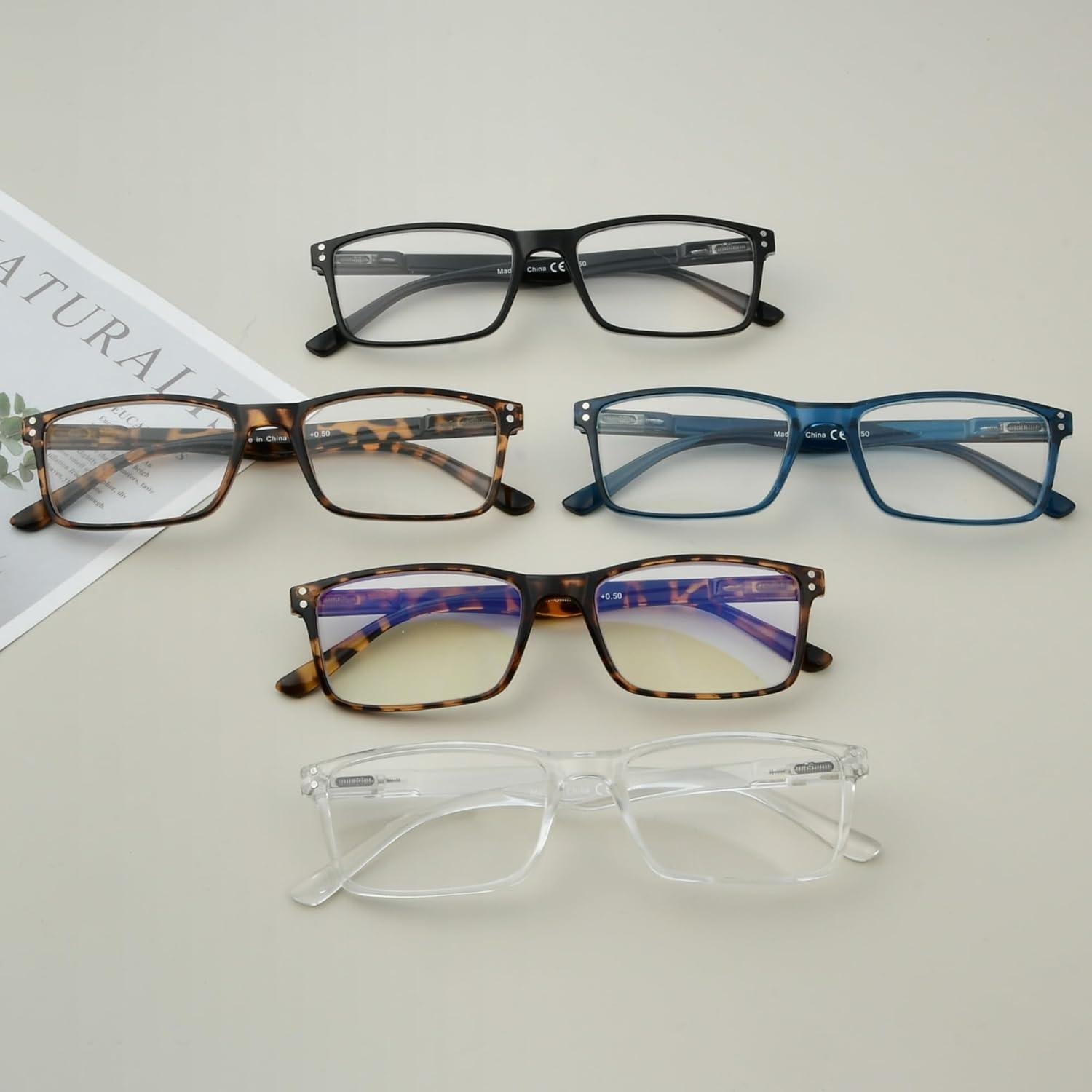 Eyekepper Lentes de Lectura Unisex 5-Pack +0.00 Asféricos