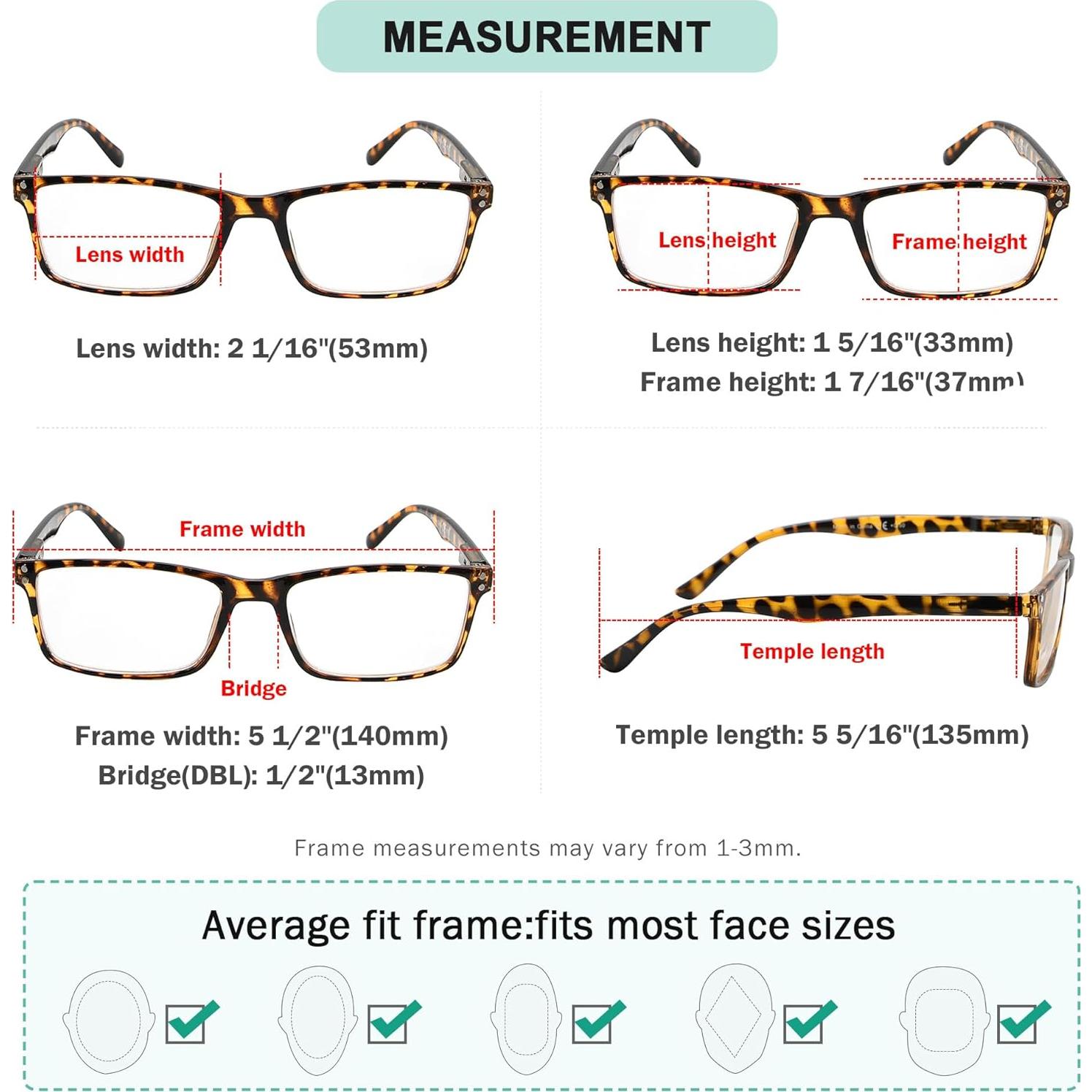 Eyekepper Lentes de Lectura Unisex 5-Pack +0.00 Asféricos