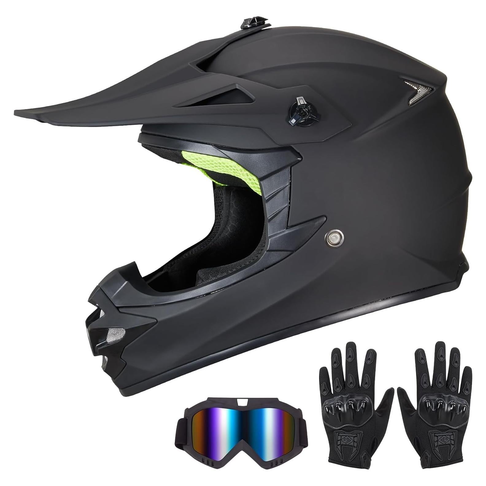 Casco de Motocross para Niños MXJ Gear F001 Llama Azul