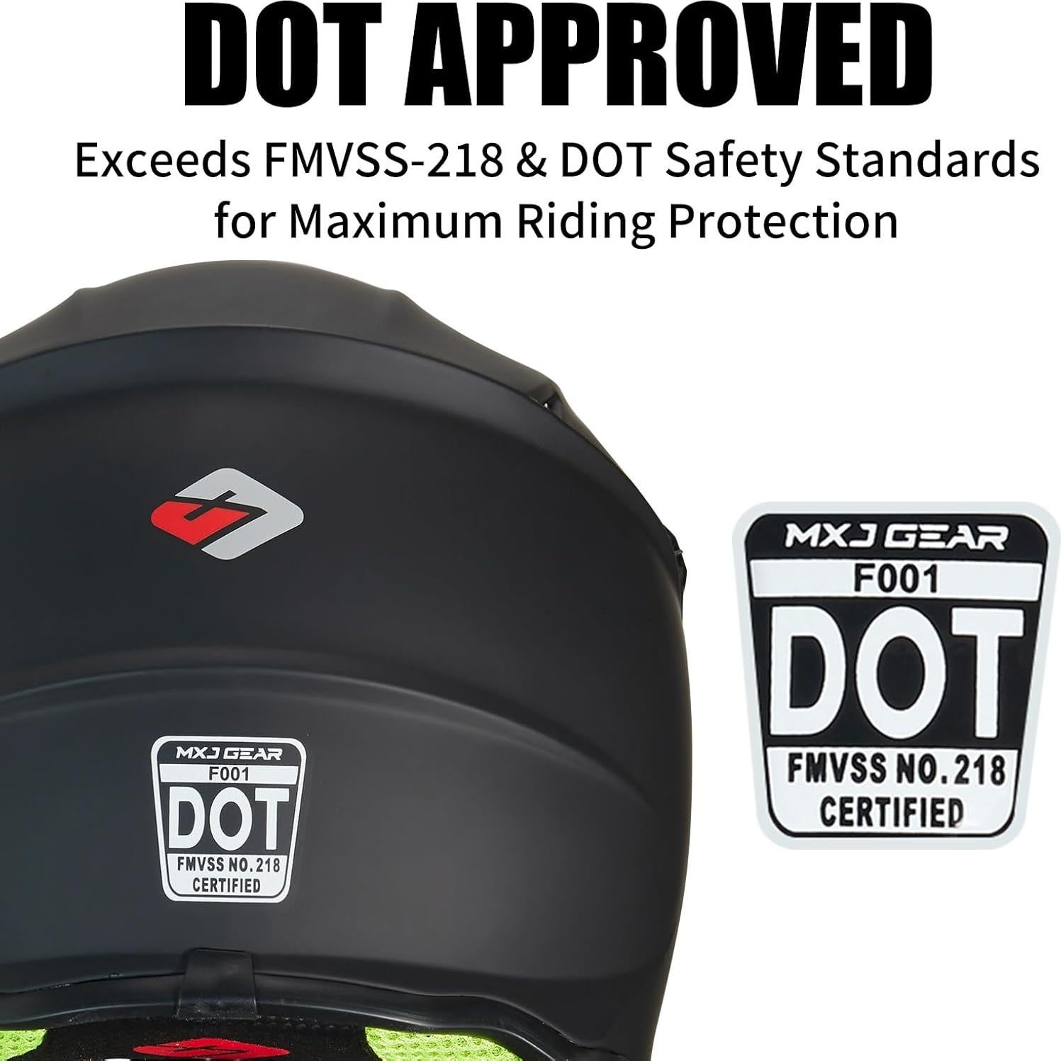 Casco de Motocross para Niños MXJ Gear F001 Llama Azul