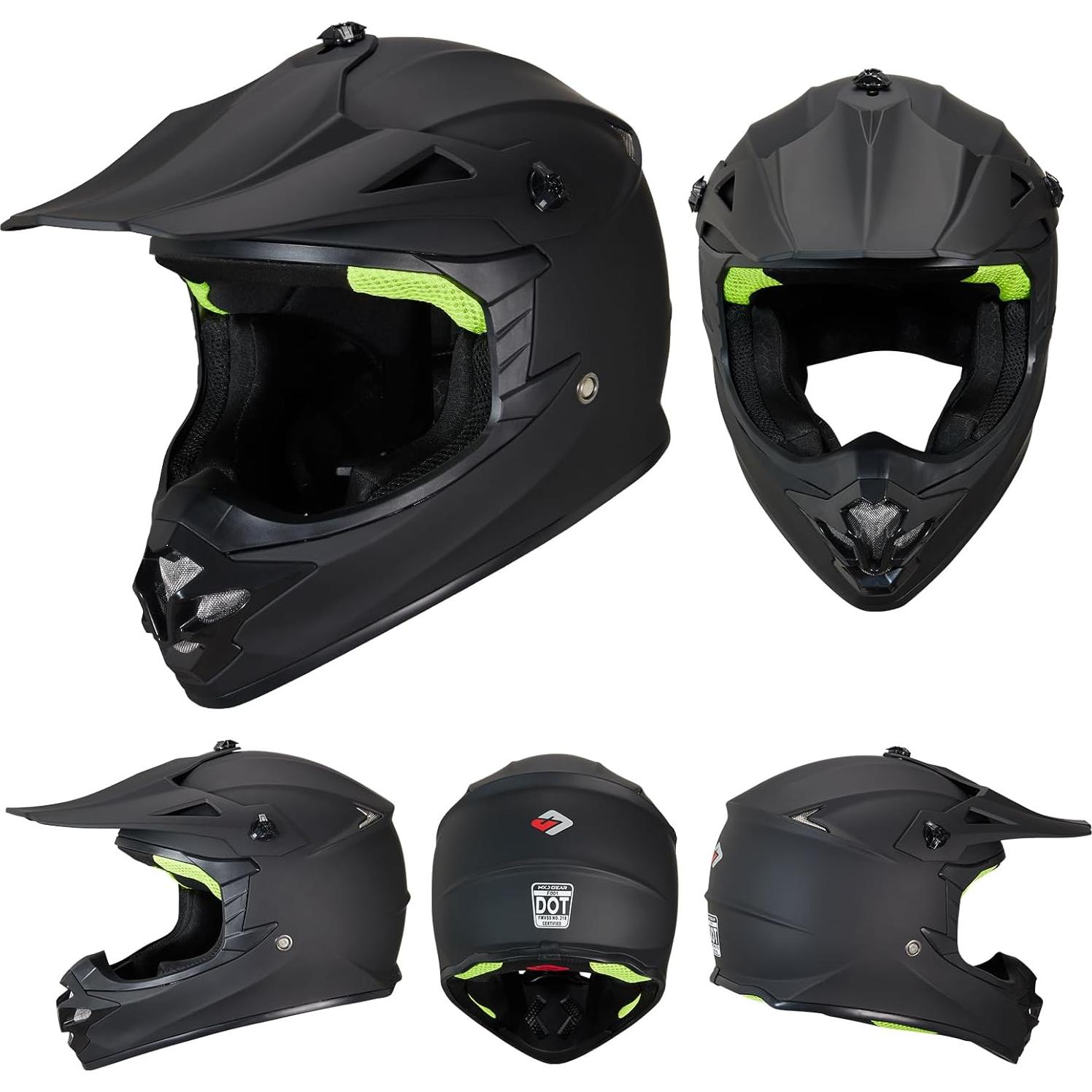 Casco de Motocross para Niños MXJ Gear F001 Llama Azul