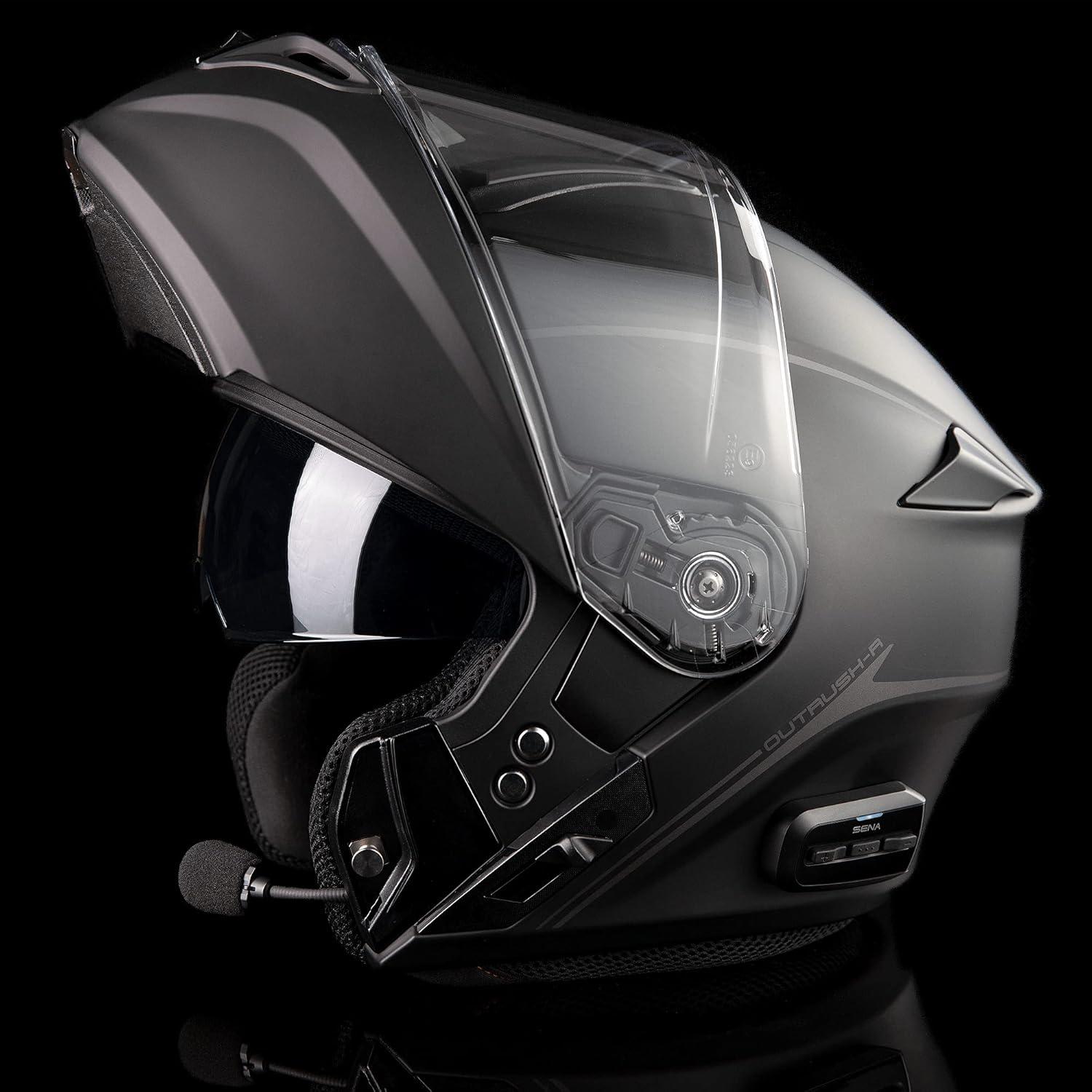 Casco Modular Sena Outrush R Bluetooth Negro Mate Grande