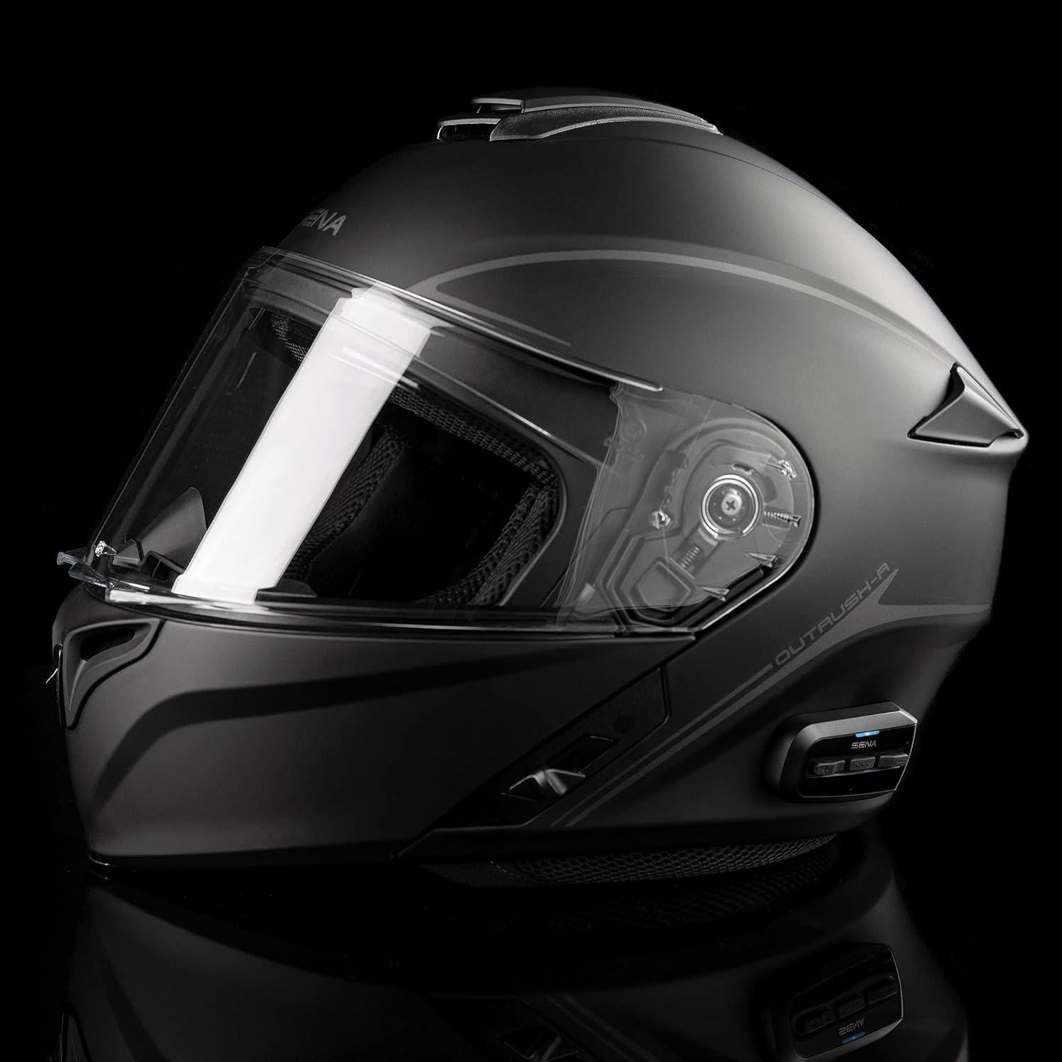 Casco Modular Sena Outrush R Bluetooth Negro Mate Grande