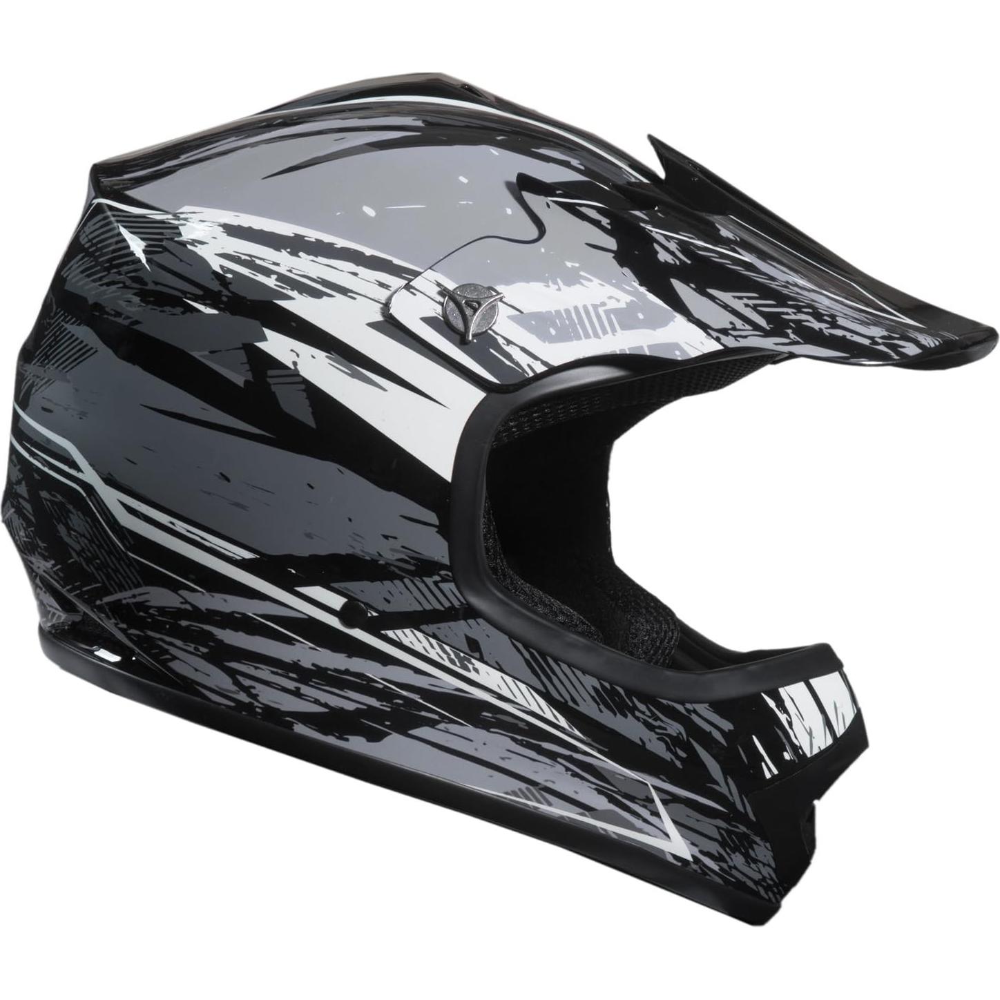 Casco Off Road Lunatic Youth Grande Negro Aprobado por DOT