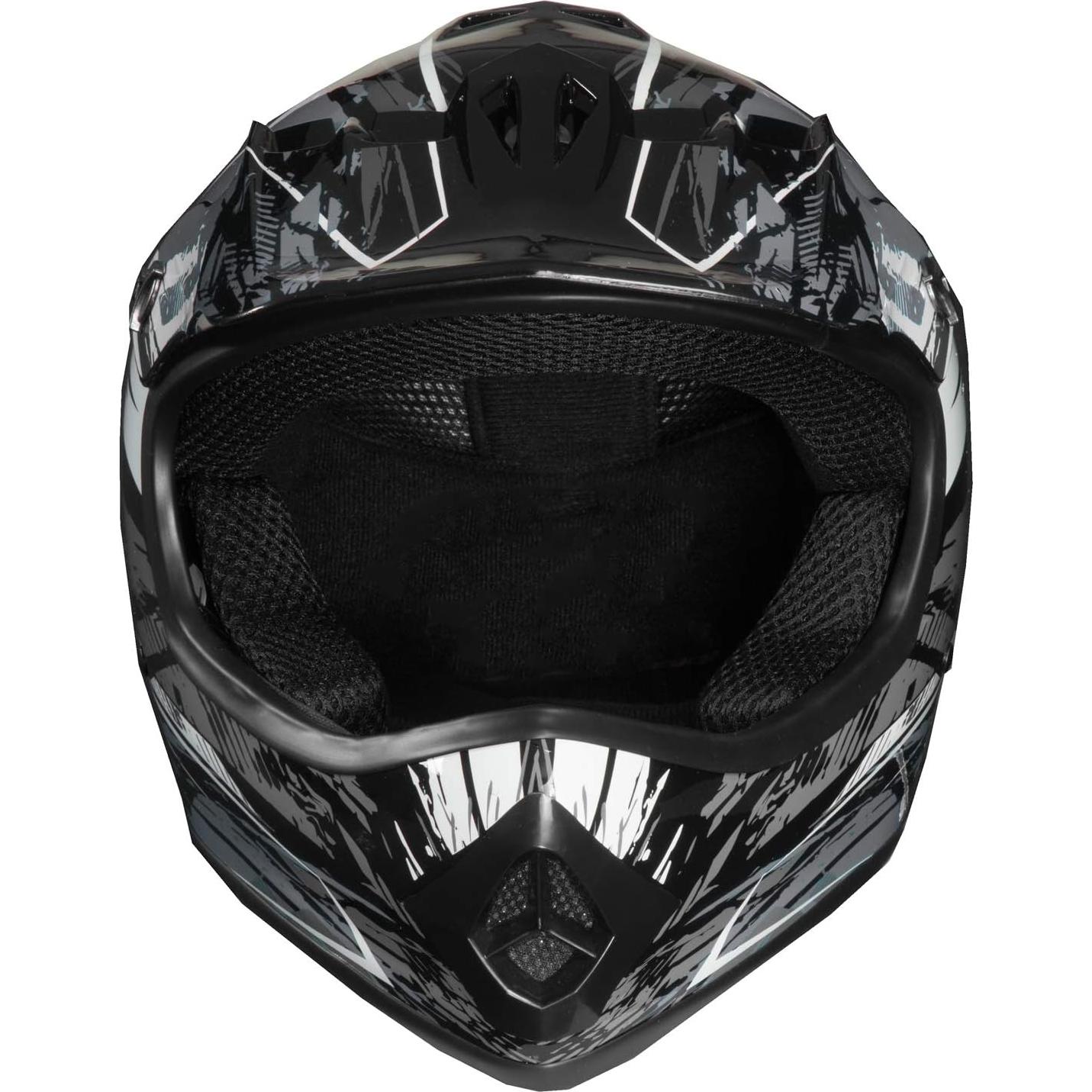 Casco Off Road Lunatic Youth Grande Negro Aprobado por DOT