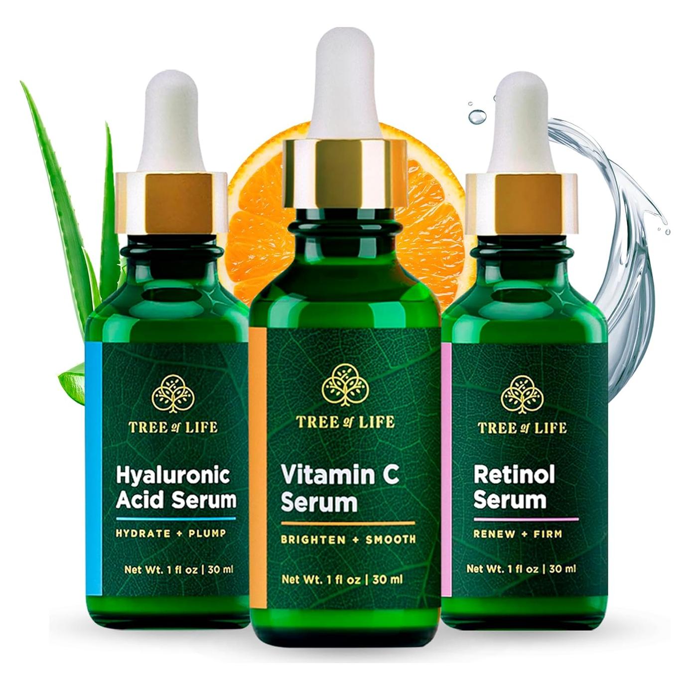 Conjunto Cuidado Facial Tree of Life - Trio Poder 3 Sueros