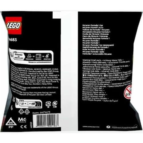 LEGO Campeones de Velocidad Auto McLaren F1 58 Piezas