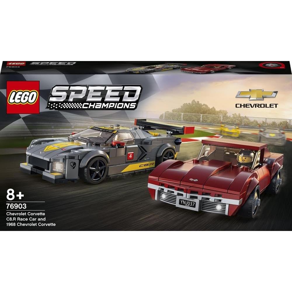 LEGO 76903 Campeones de Velocidad Chevrolet Corvette C8.R y 1969