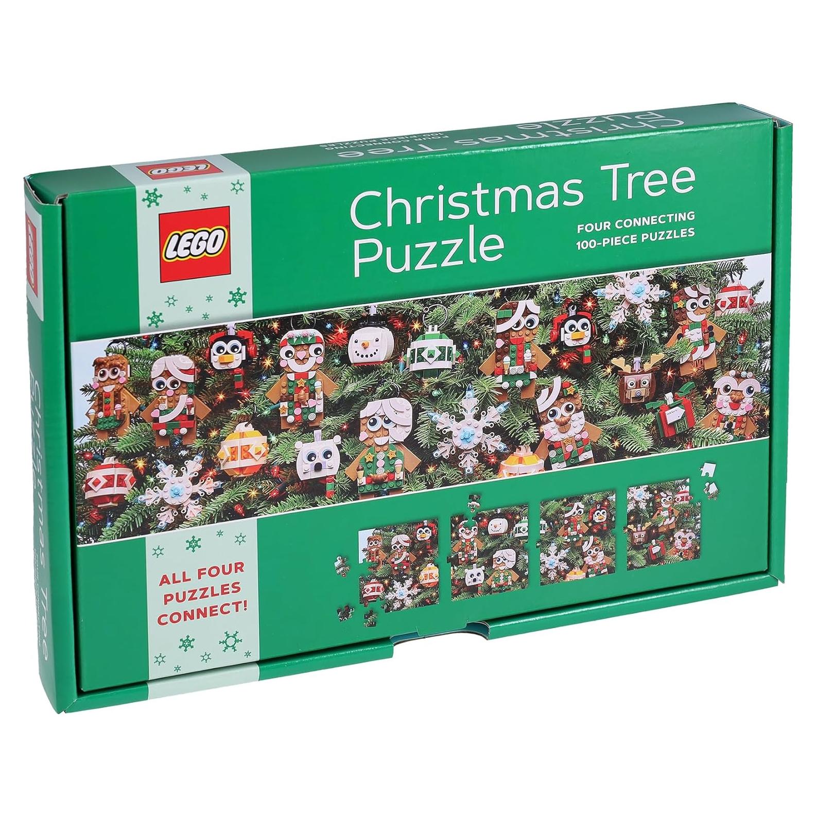 Rompecabezas Navidad LEGO 4x100 Piezas Árbol Decorado