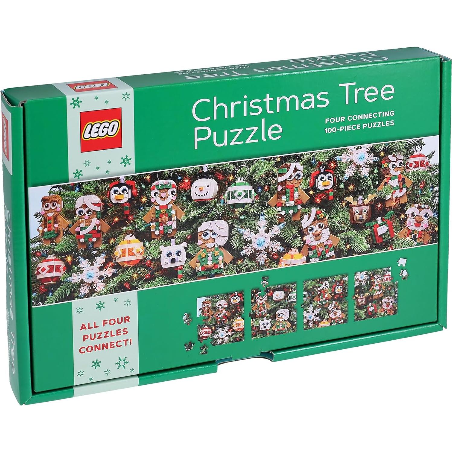 Rompecabezas Navidad LEGO 4x100 Piezas Árbol Decorado