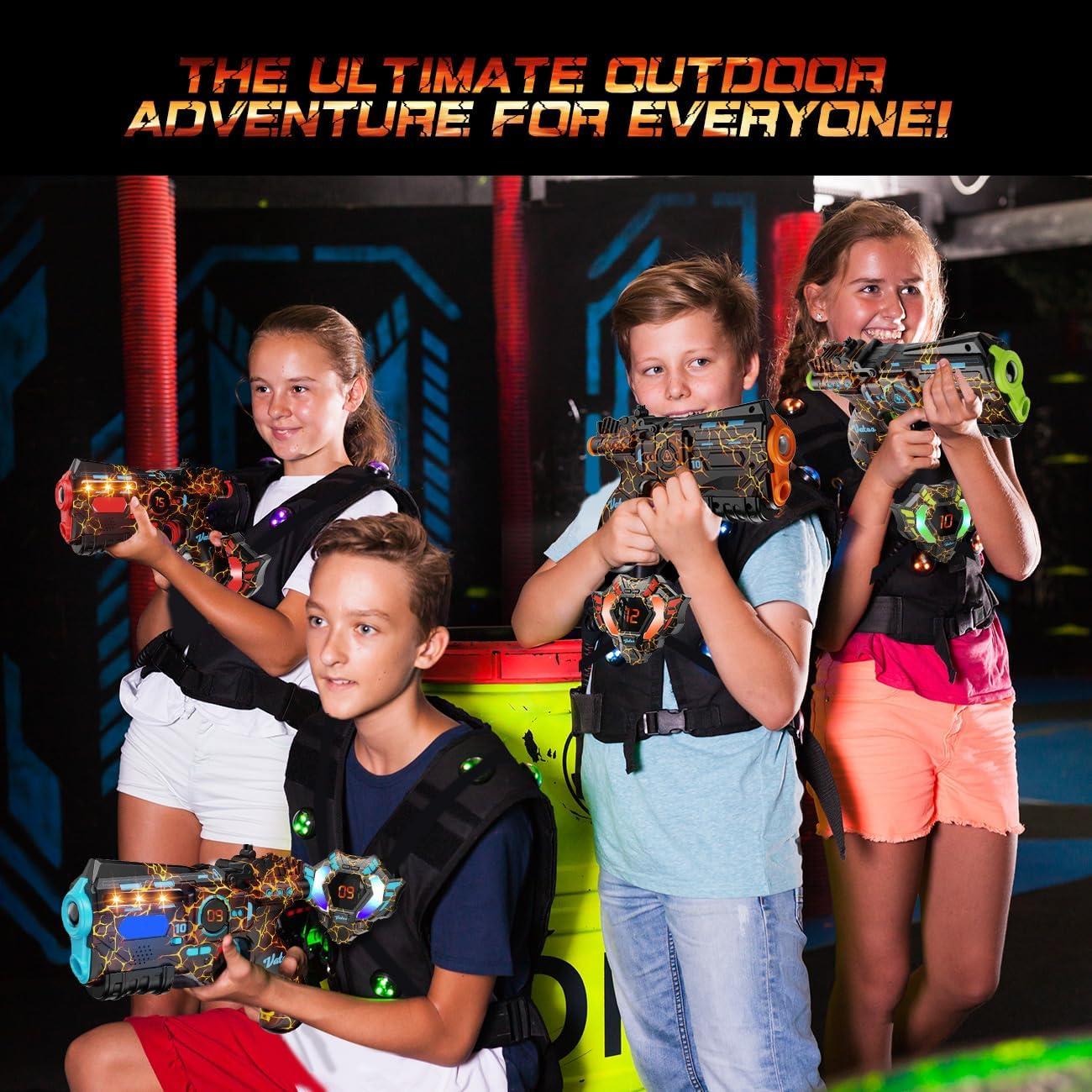 Conjunto Laser Tag Recargable VATOS para 4 Jugadores - 2.4GHz
