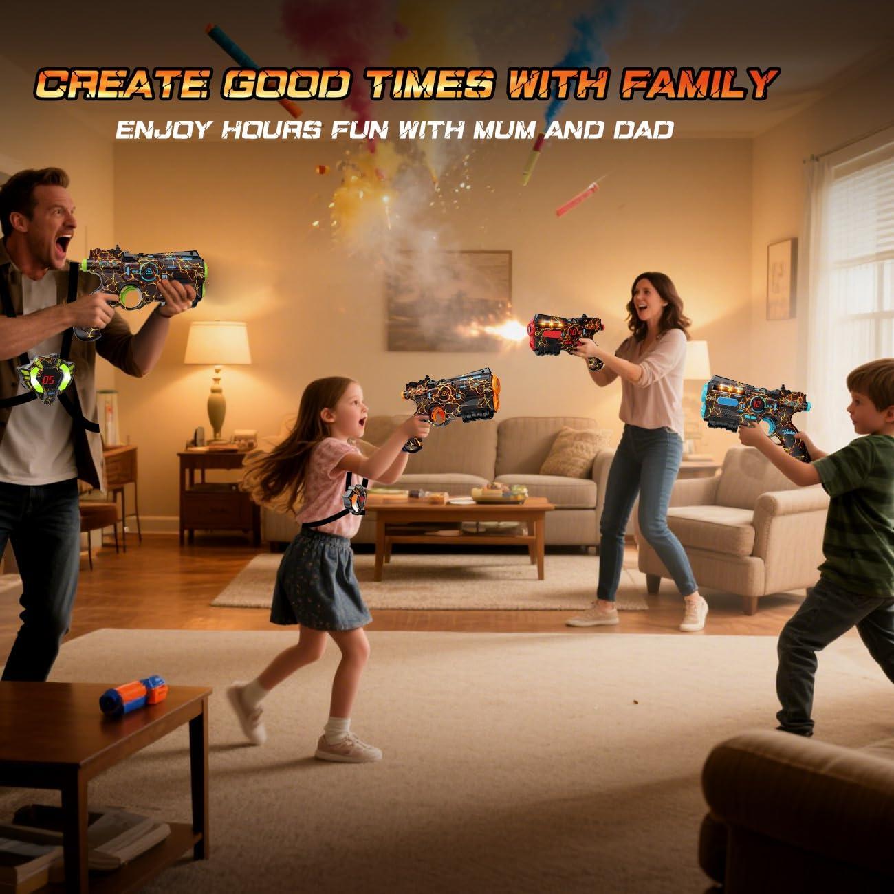 Conjunto Laser Tag Recargable VATOS para 4 Jugadores - 2.4GHz