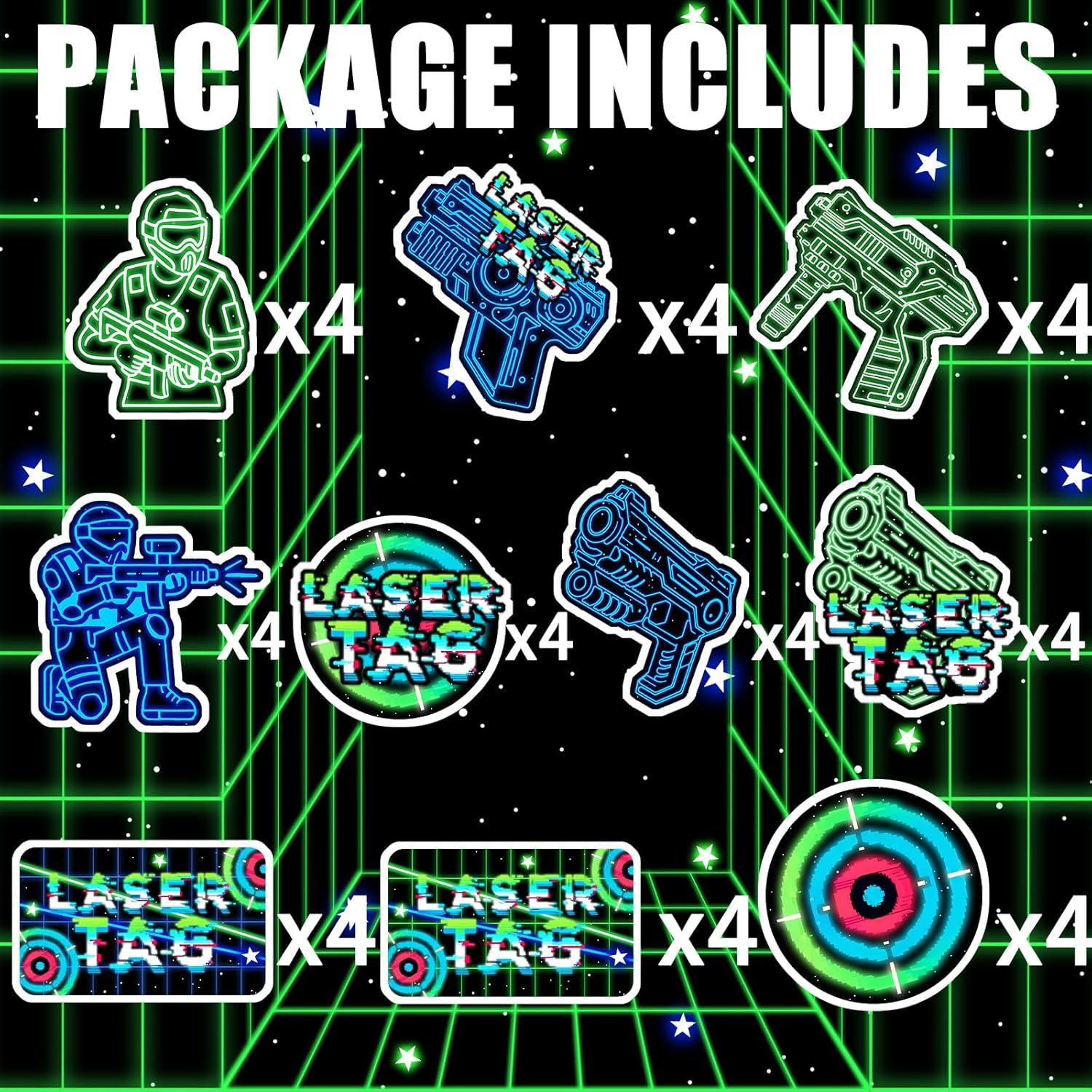 Decoraciones de Fiesta Laser Tag SamPartyShop - Cartulina Neón