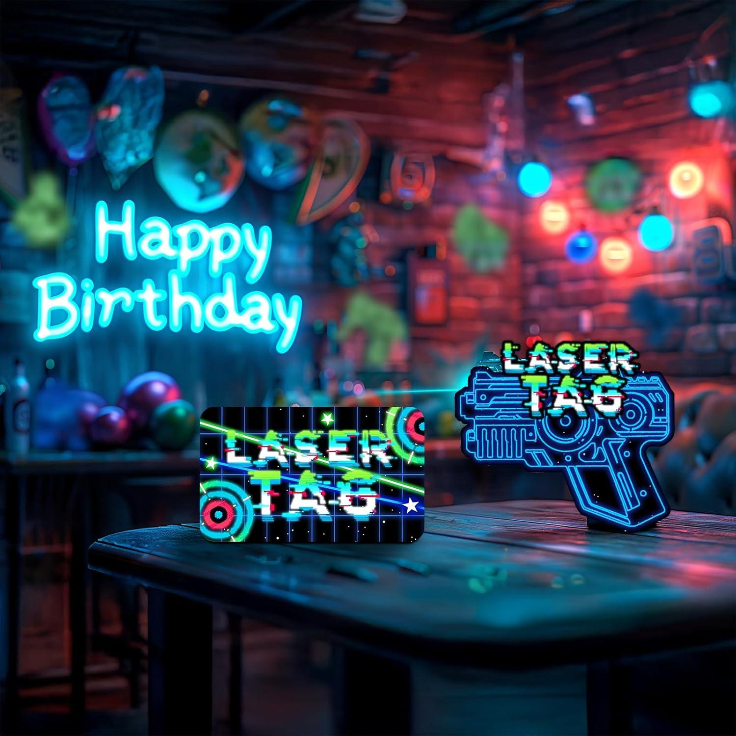 Decoraciones de Fiesta Laser Tag SamPartyShop - Cartulina Neón