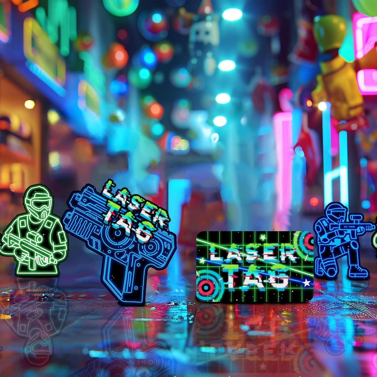 Decoraciones de Fiesta Laser Tag SamPartyShop - Cartulina Neón