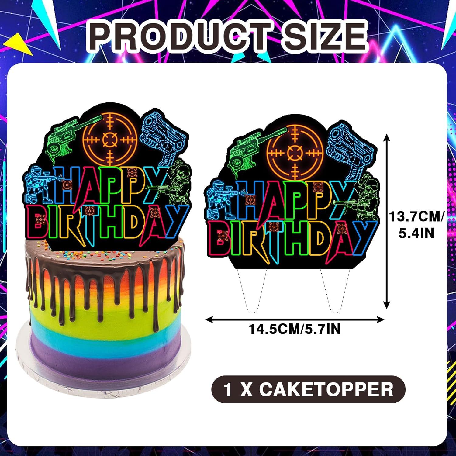 Decoraciones de Cupcakes Laser Tag QIan&CCaiLya - 36 Piezas