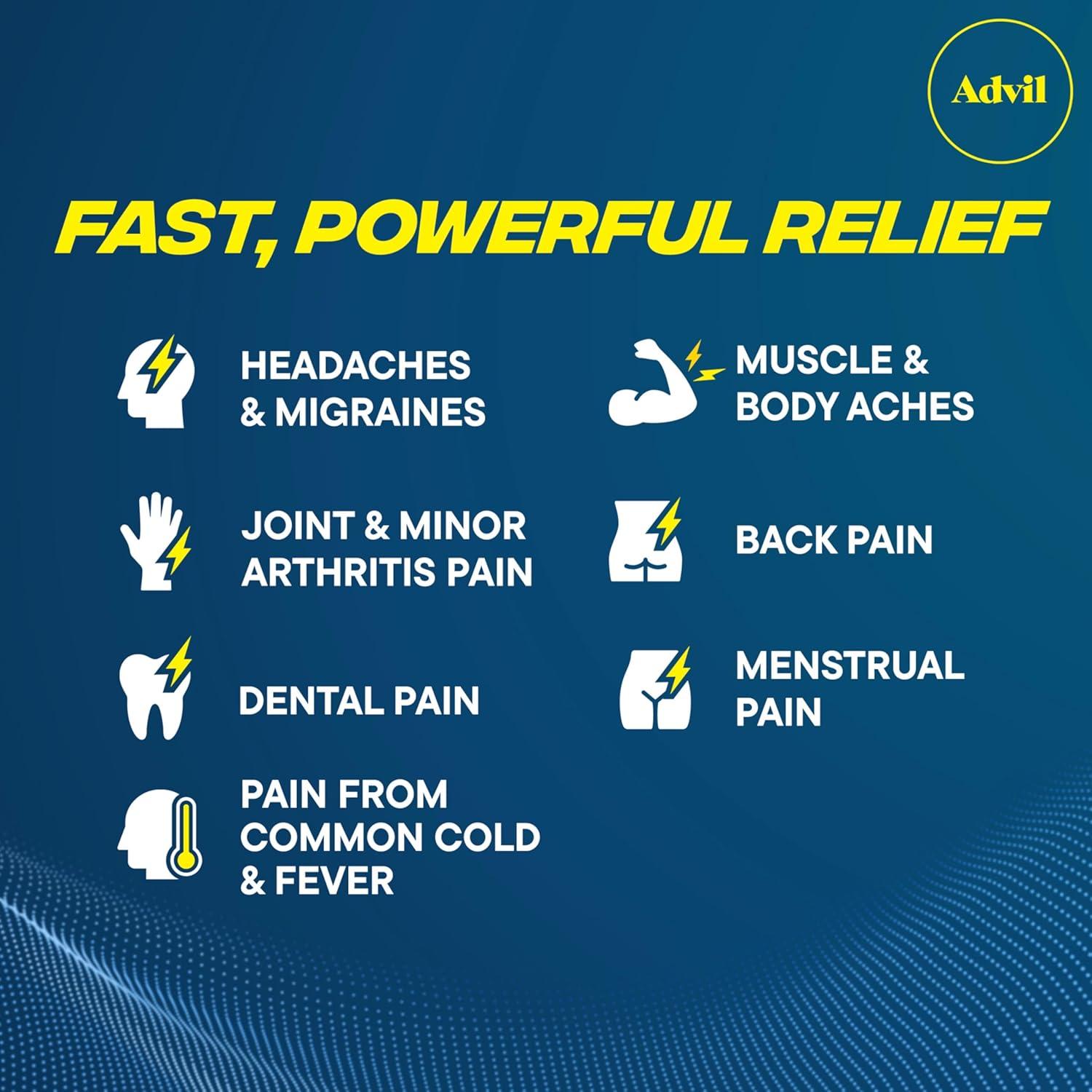 Advil Liqui-Gels Pain Reliever and Fever Reducer, Pain Medicine for Adults with Ibuprofen 200mg for Headache, Backache, Menstrual Pain and Joint Pain Relief - 160 Liquid Filled Capsules