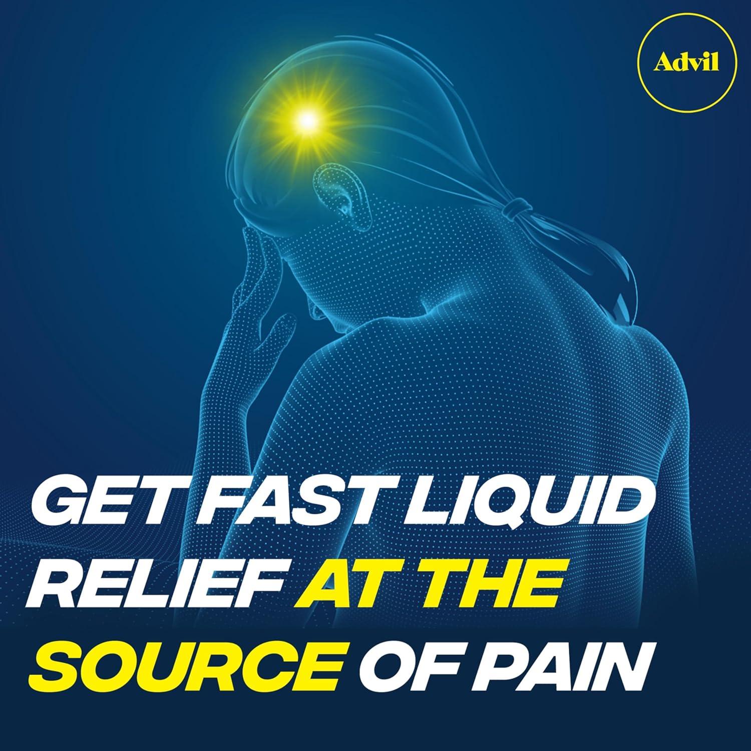 Advil Liqui-Gels Pain Reliever and Fever Reducer, Pain Medicine for Adults with Ibuprofen 200mg for Headache, Backache, Menstrual Pain and Joint Pain Relief - 160 Liquid Filled Capsules