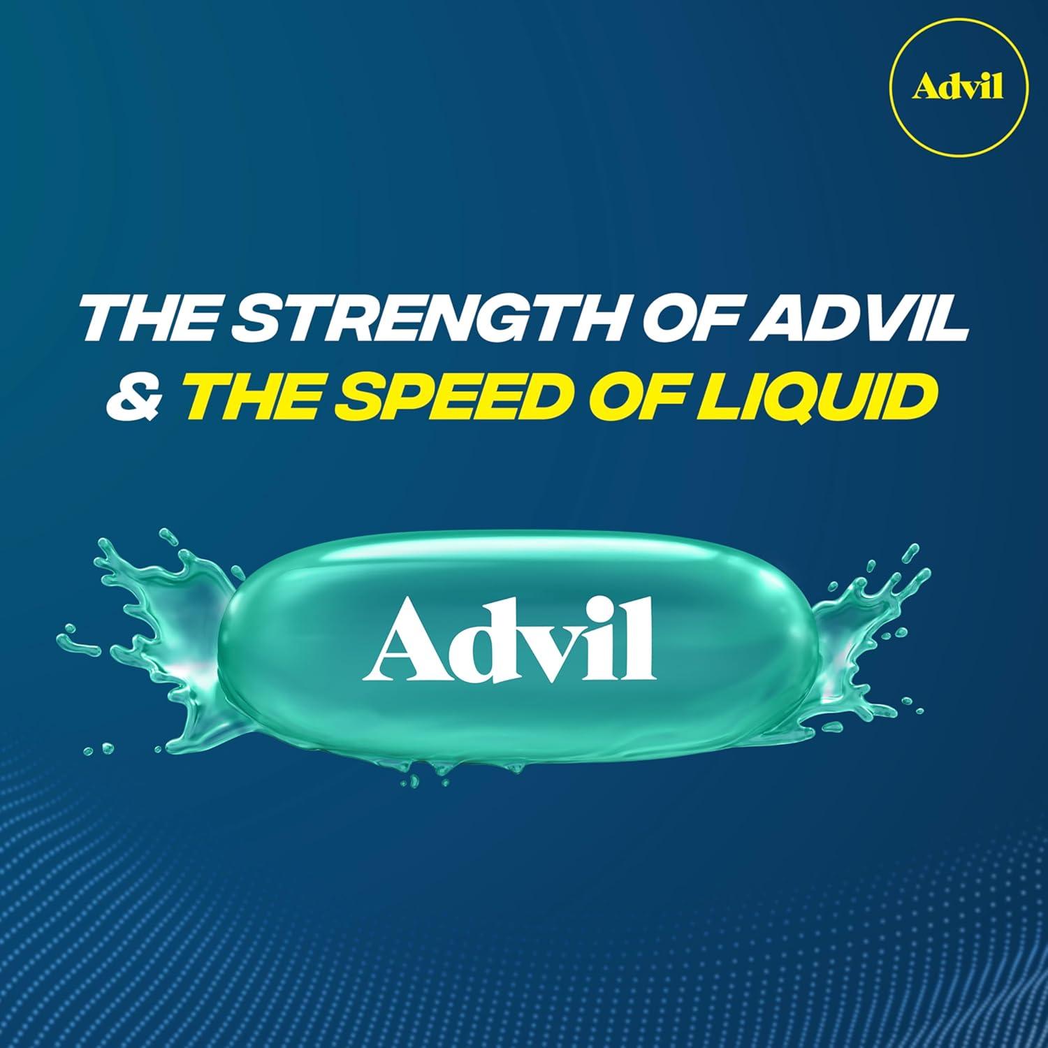 Advil Liqui-Gels Pain Reliever and Fever Reducer, Pain Medicine for Adults with Ibuprofen 200mg for Headache, Backache, Menstrual Pain and Joint Pain Relief - 160 Liquid Filled Capsules